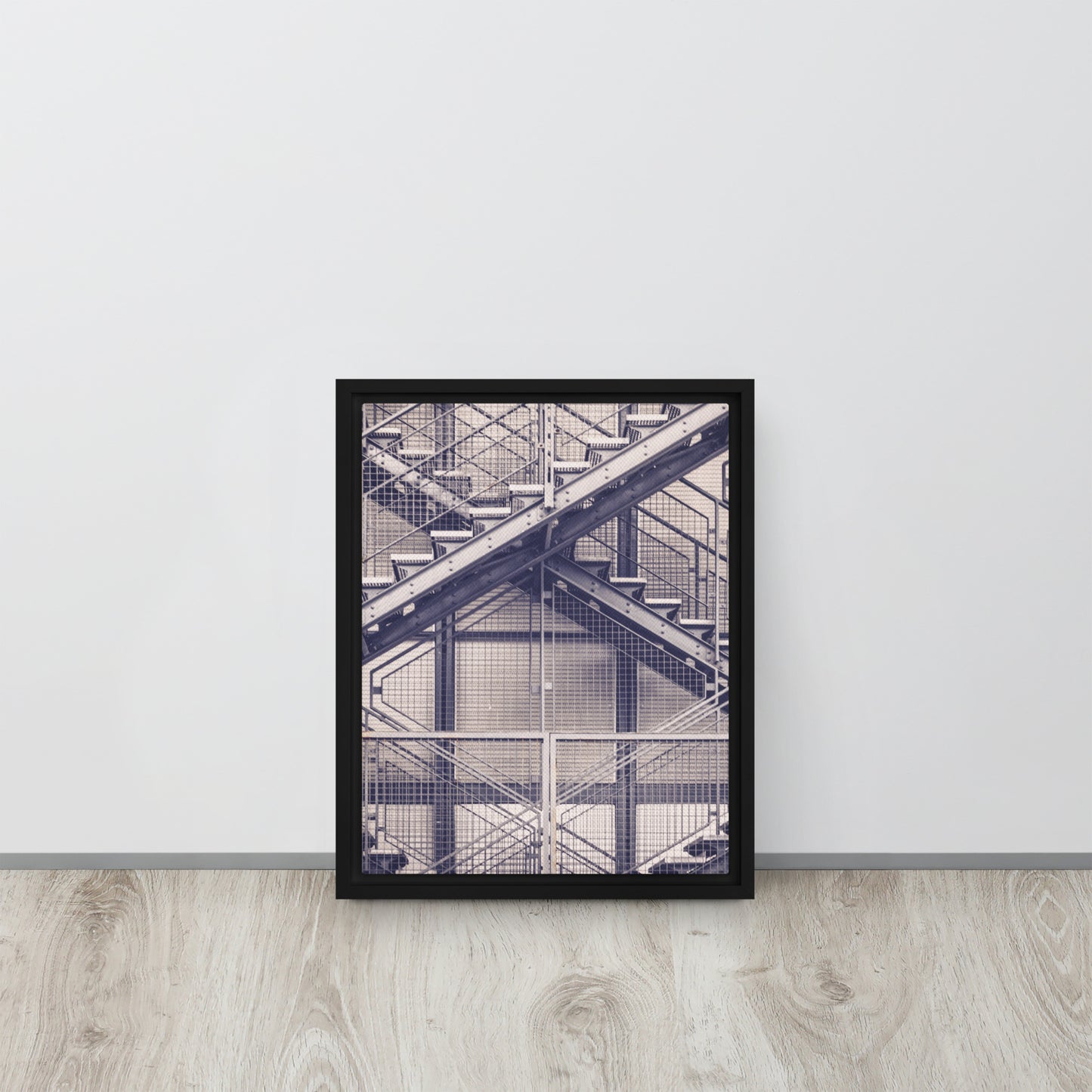 Stairs. Framed canvas