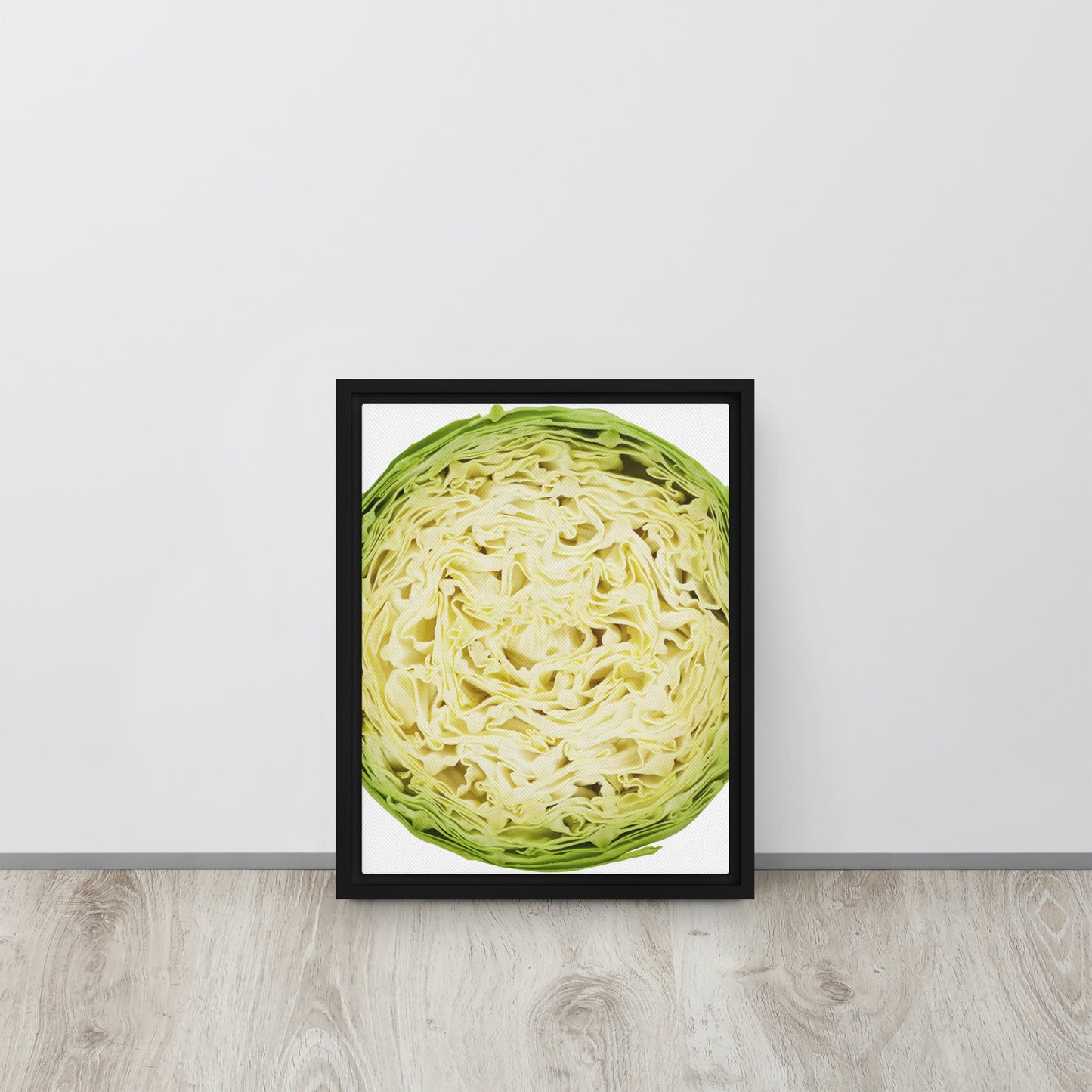 CABBAGE. Framed canvas