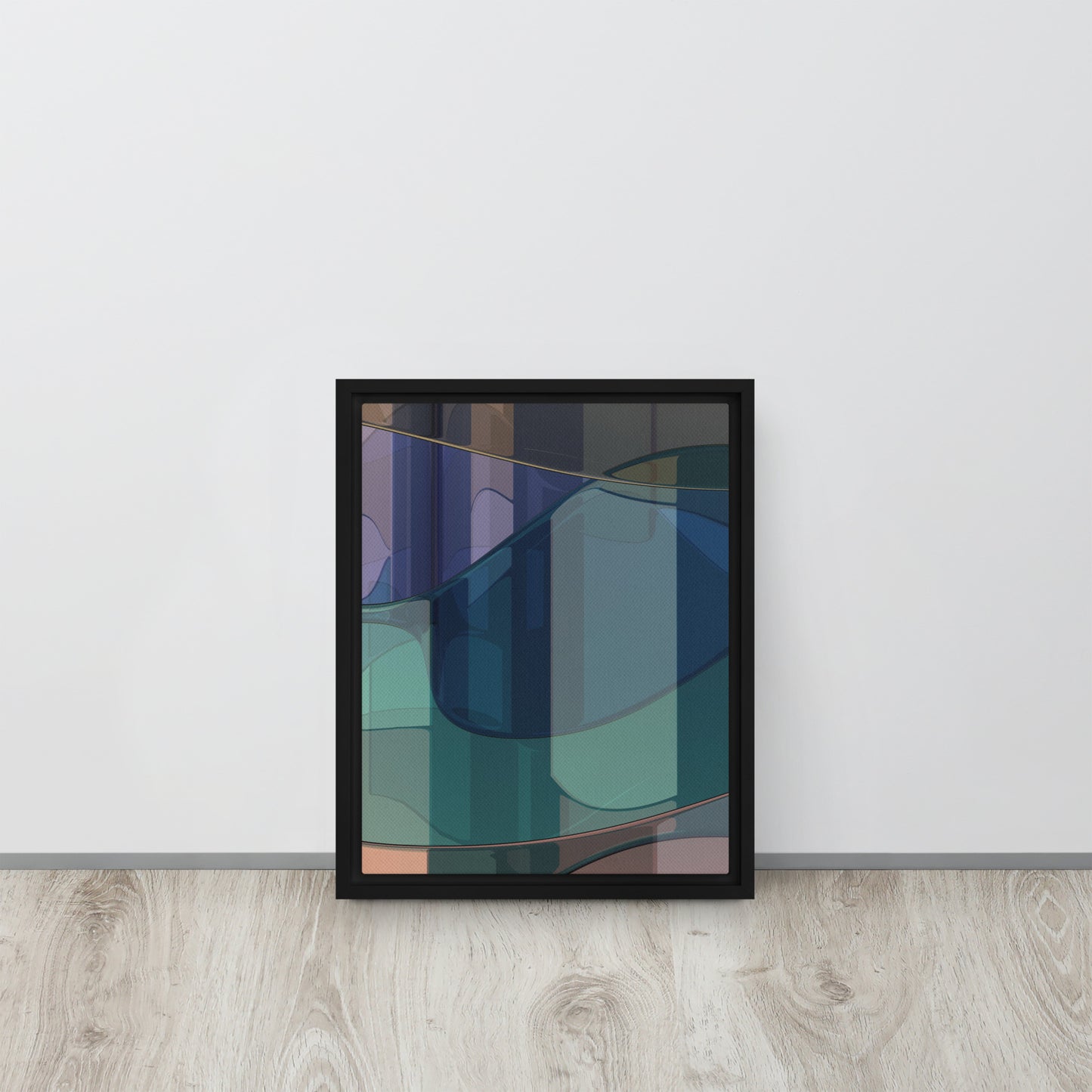 ABSTRACT. Framed canvas