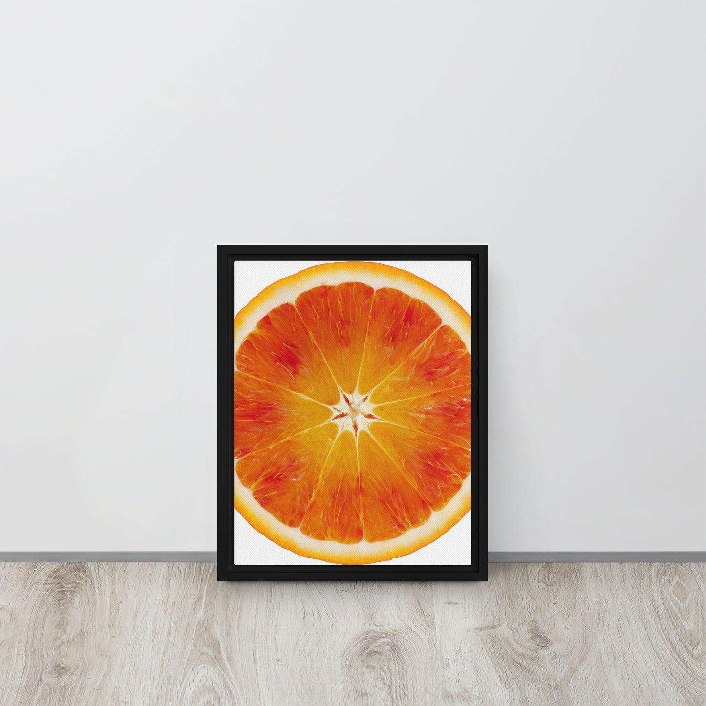 ORANGE. Framed canvas