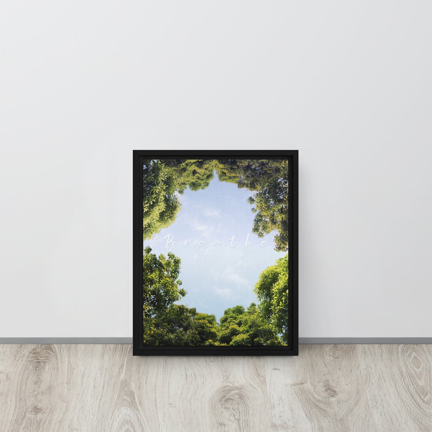 BREATHE. Framed canvas