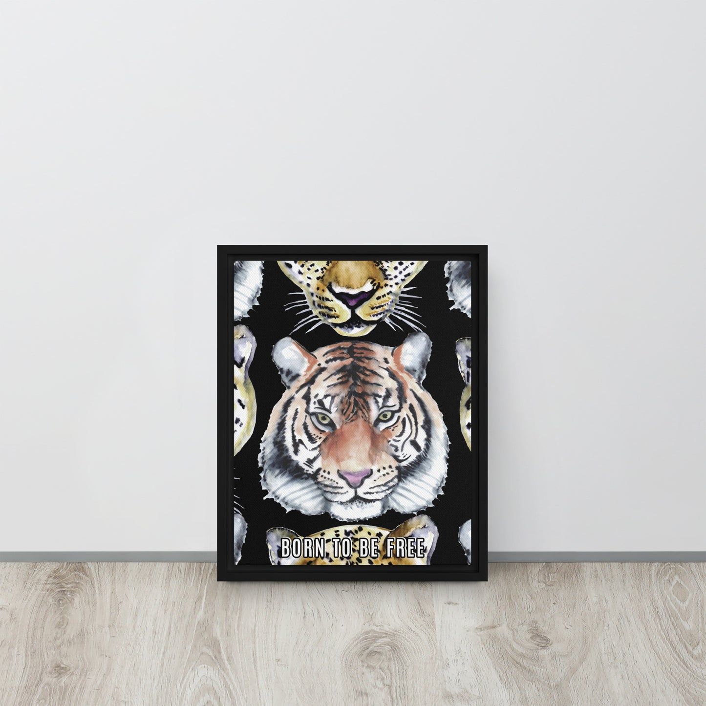 Born to be free. Framed canvas