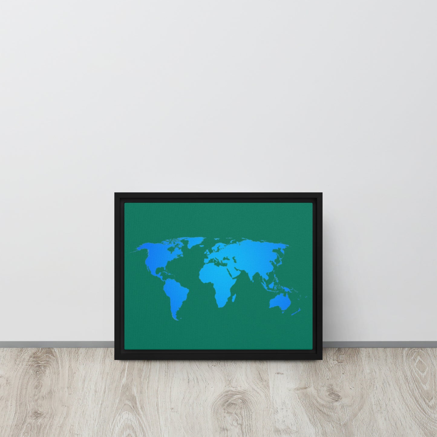 World Map, Framed canvas