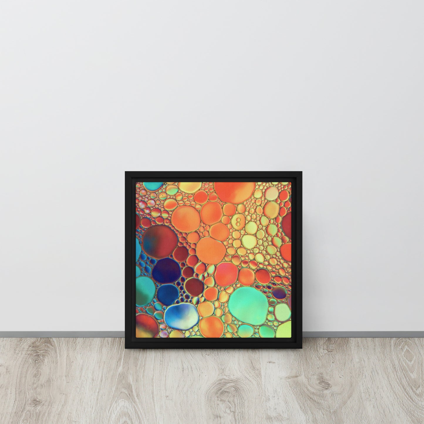 Bubbles 8. Framed canvas