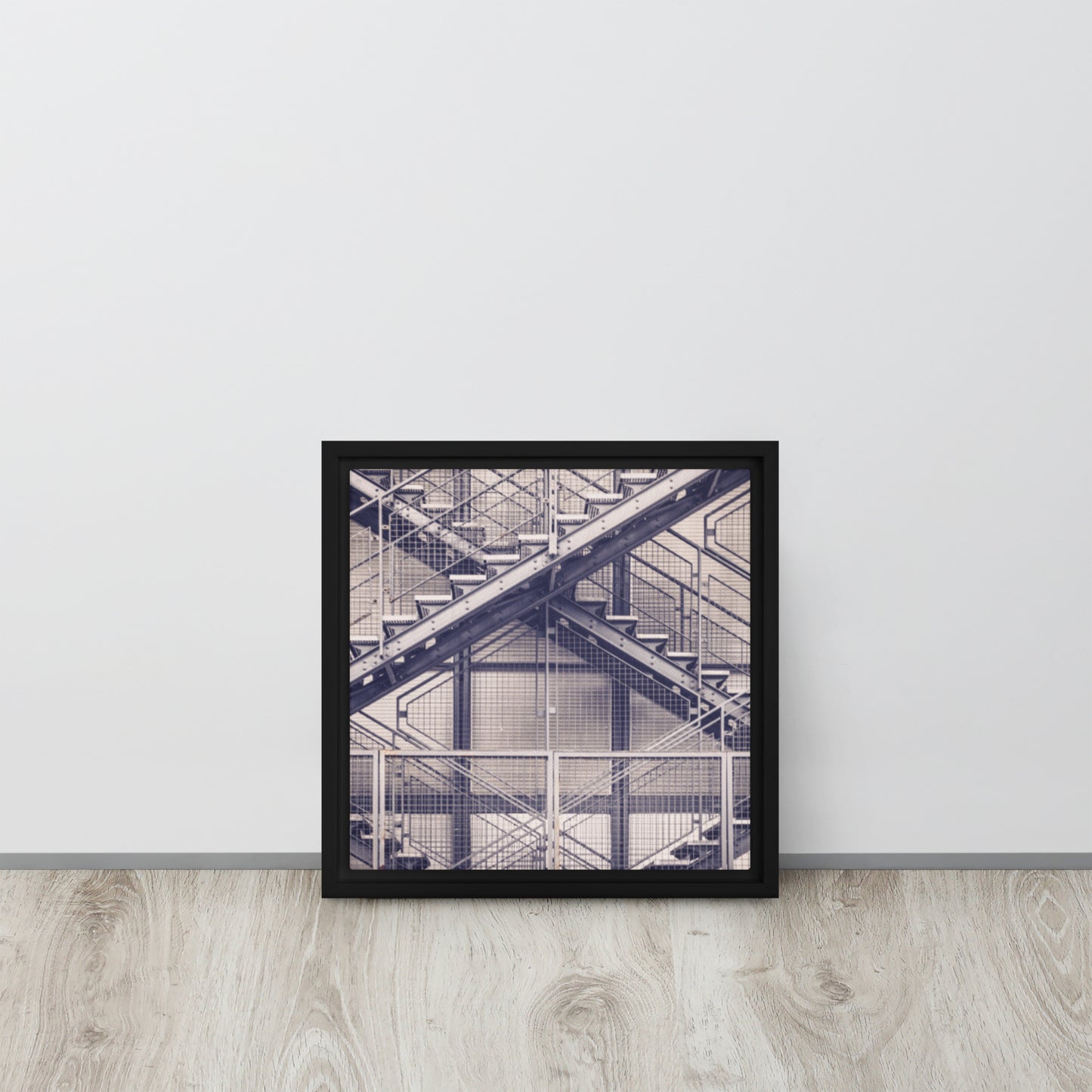 Stairs. Framed canvas