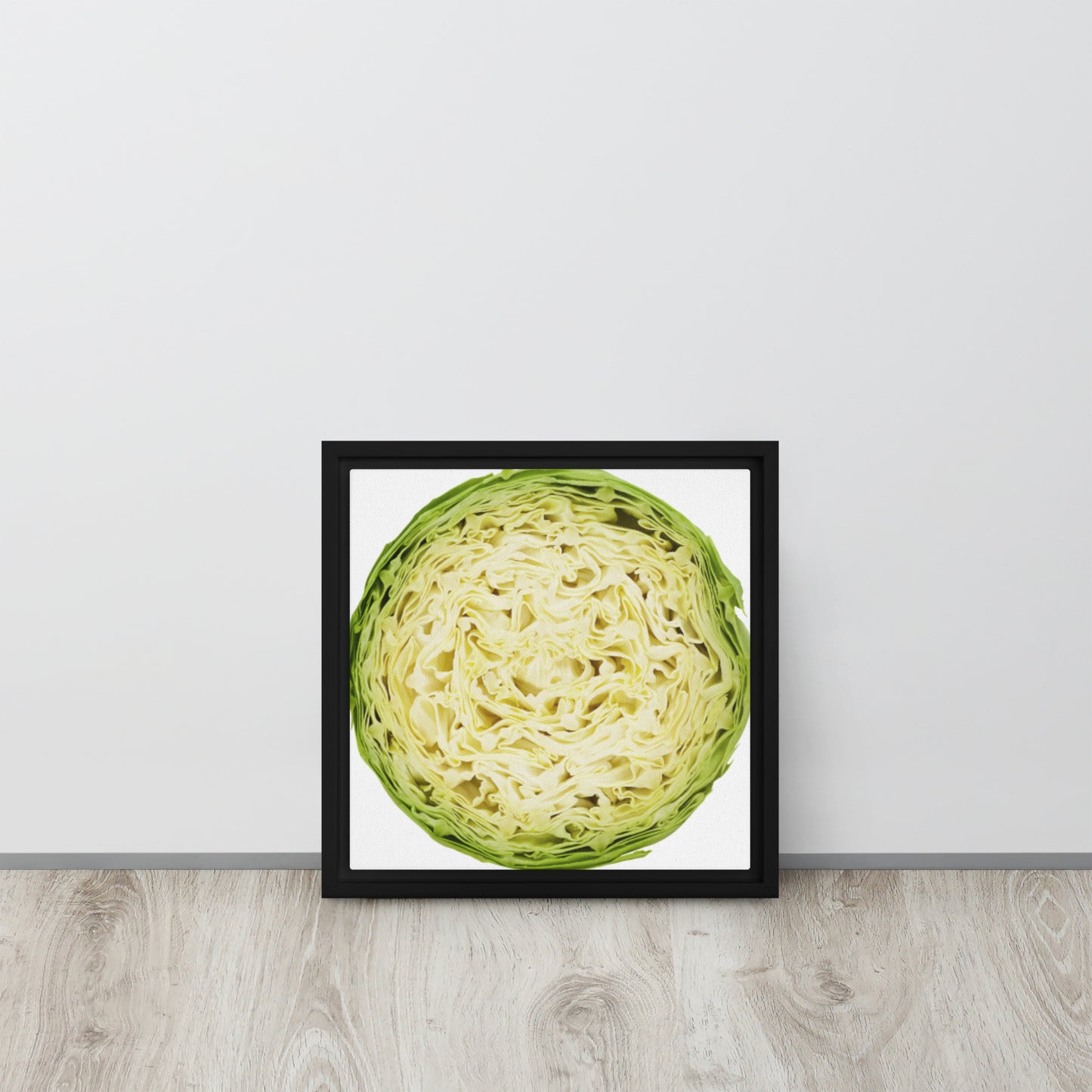 CABBAGE. Framed canvas