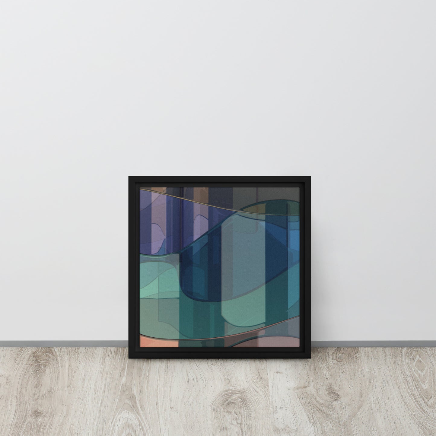 ABSTRACT. Framed canvas