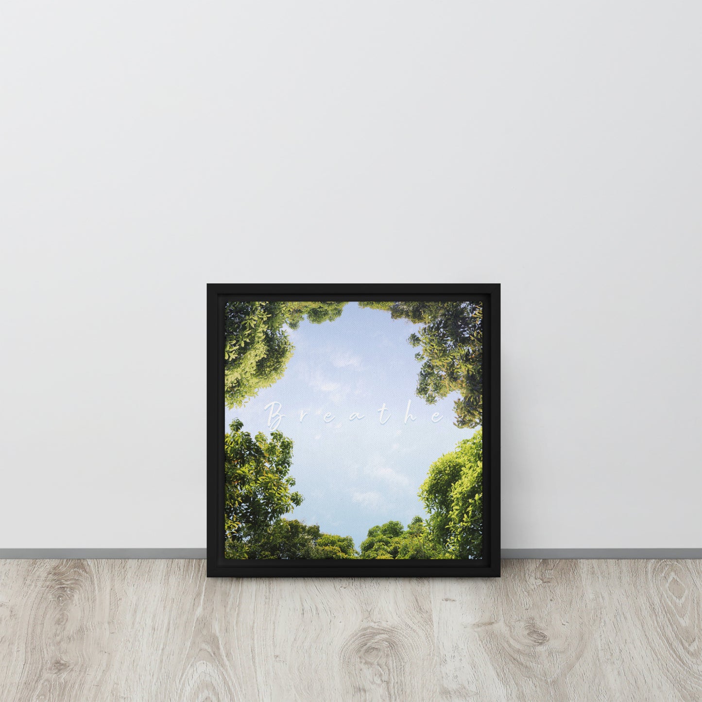 BREATHE. Framed canvas