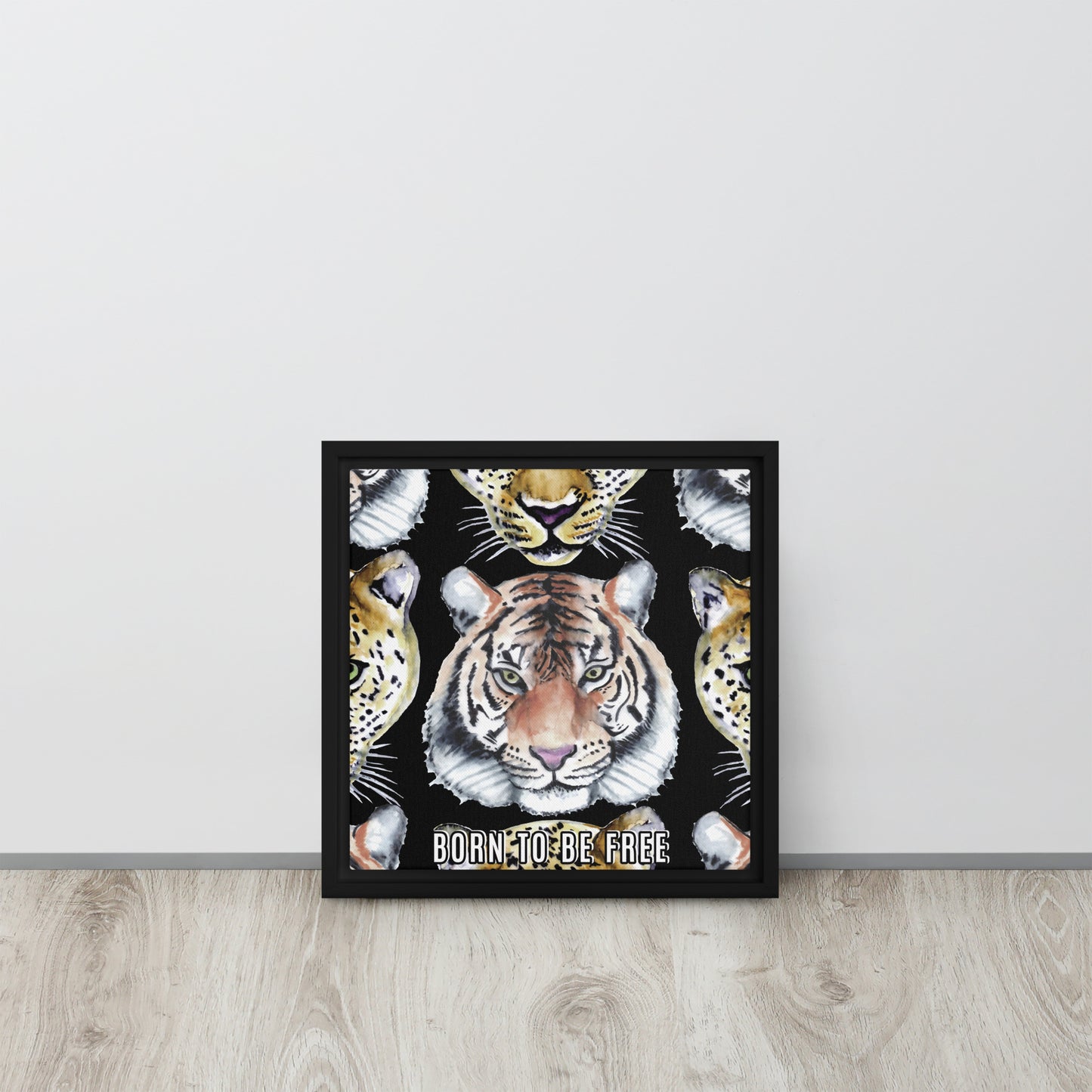 Born to be free. Framed canvas