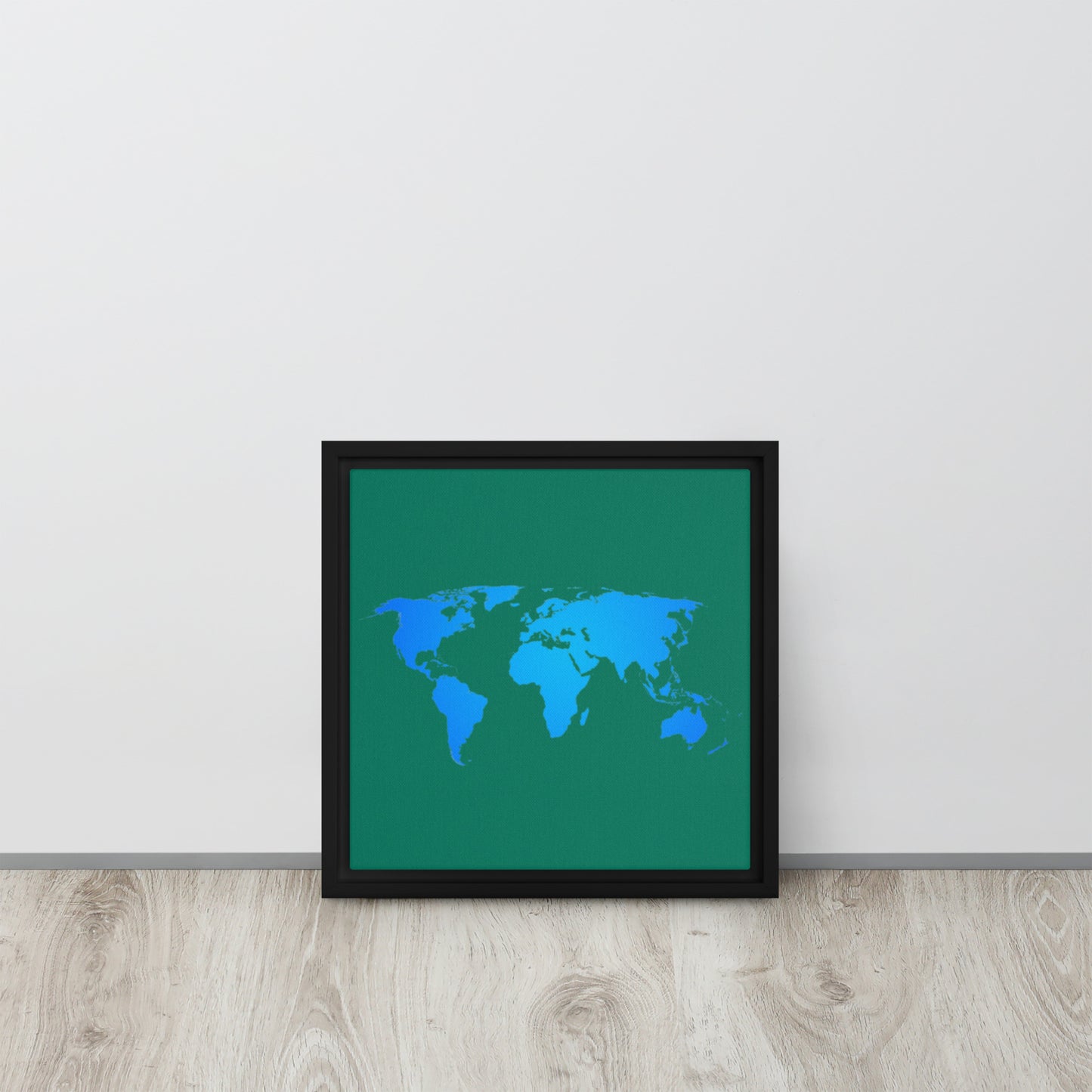 World Map, Framed canvas