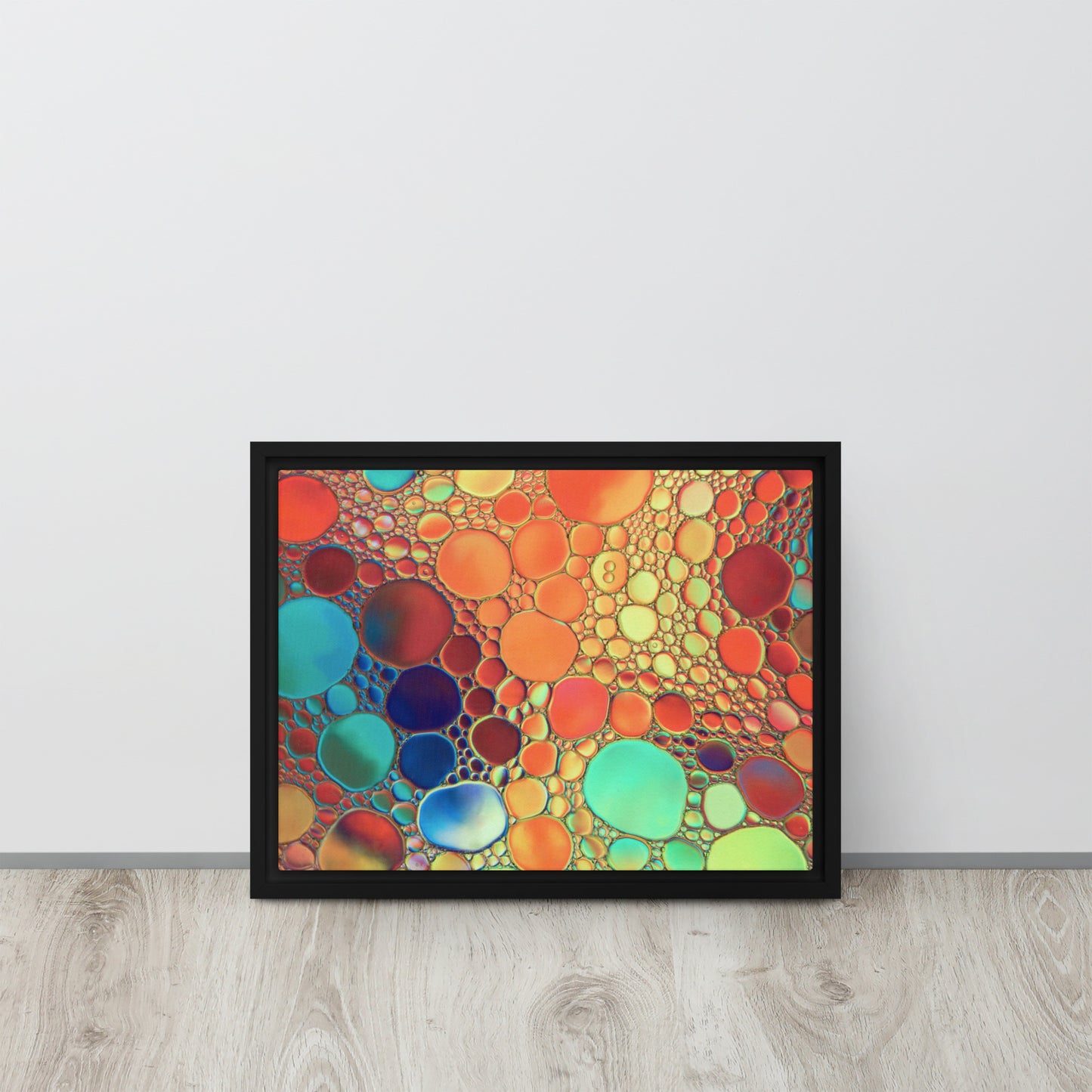 Bubbles 8. Framed canvas