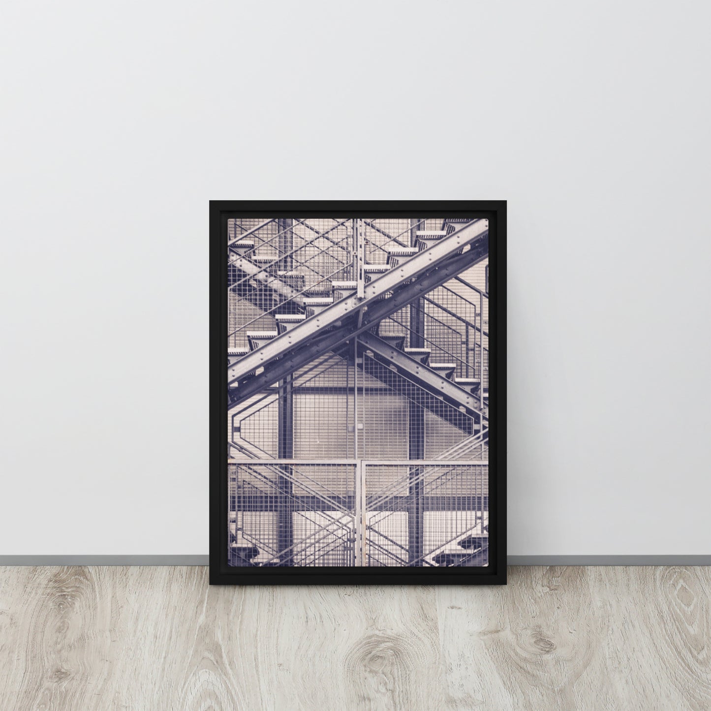 Stairs. Framed canvas