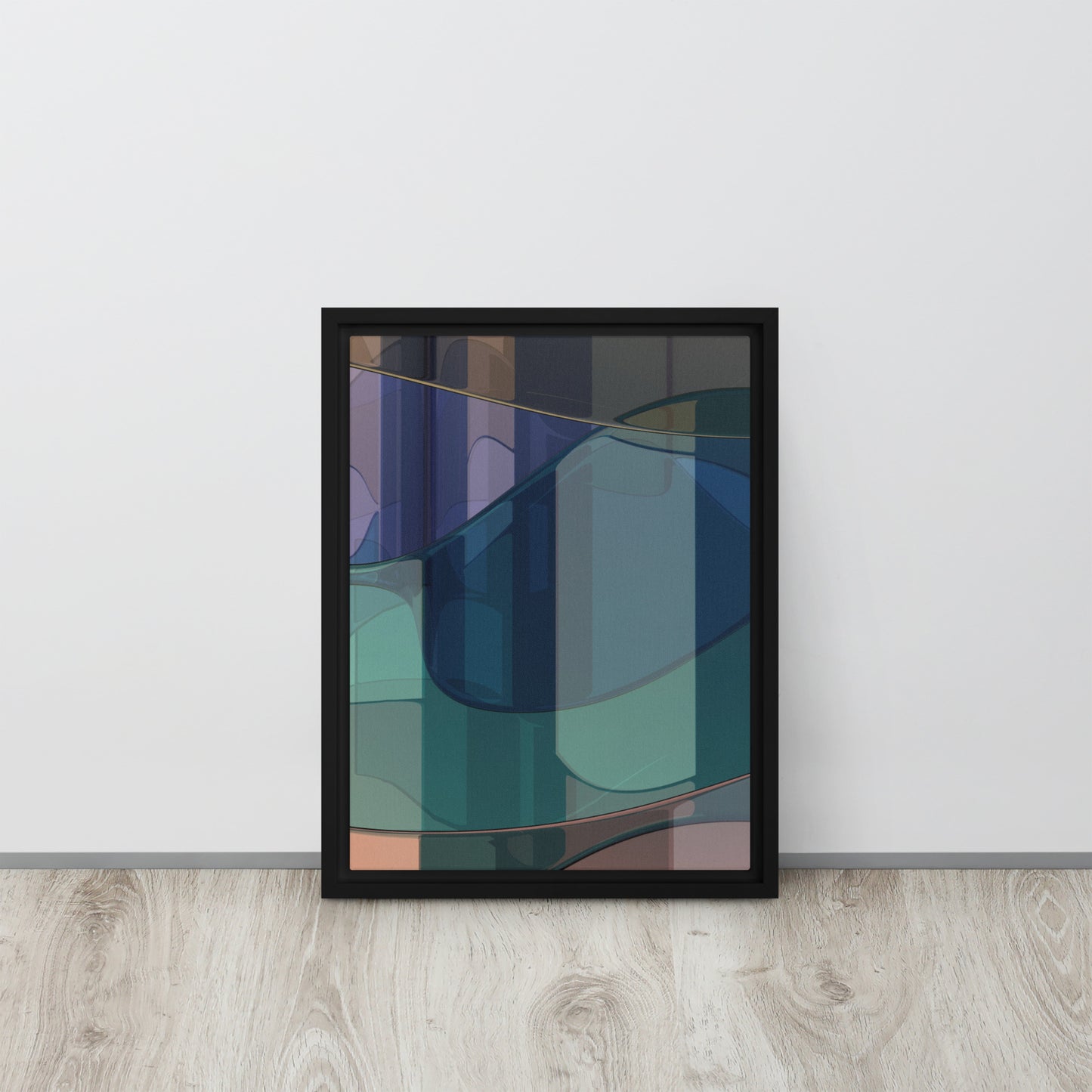 ABSTRACT. Framed canvas