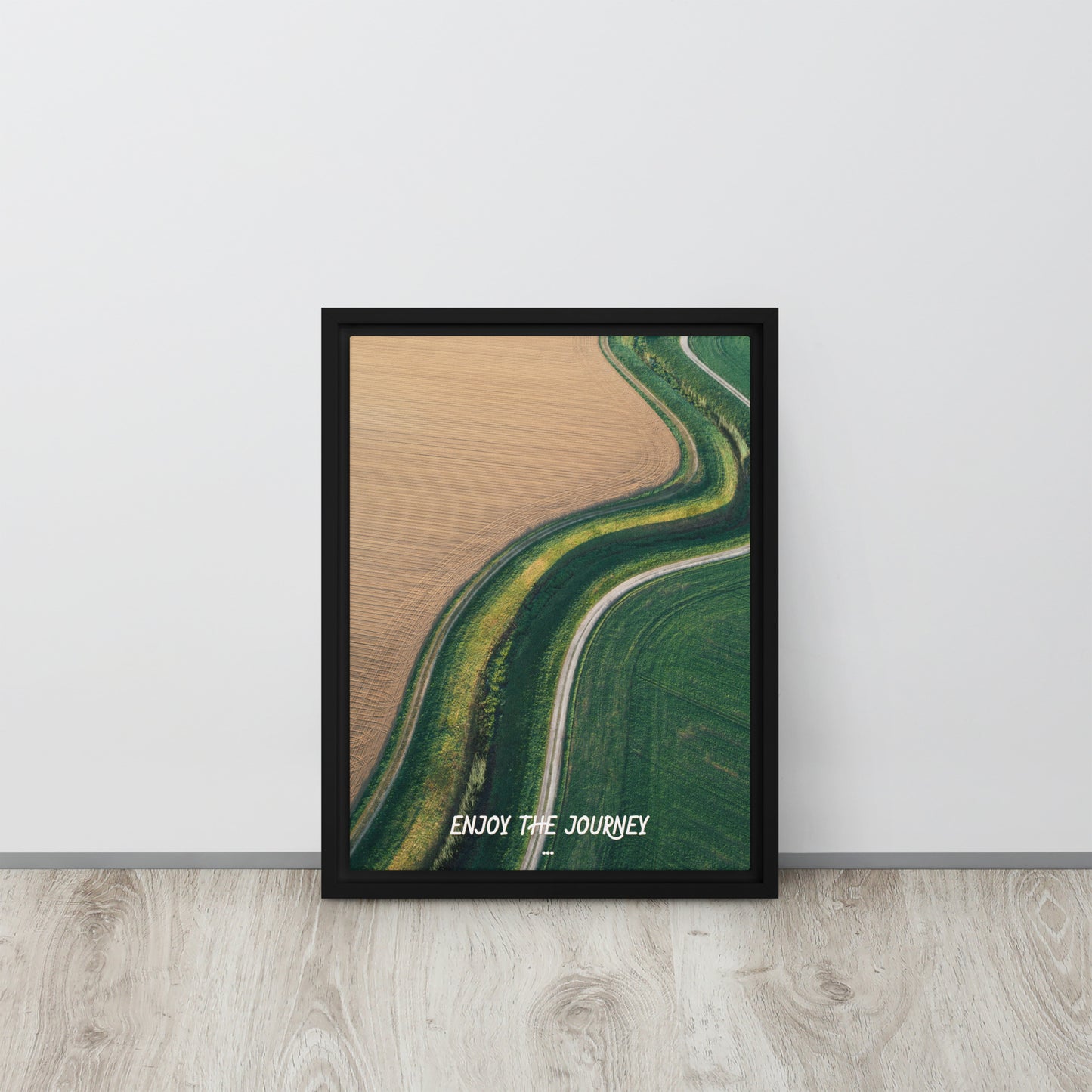 ENJOY THE JOURNEY. Framed canvas