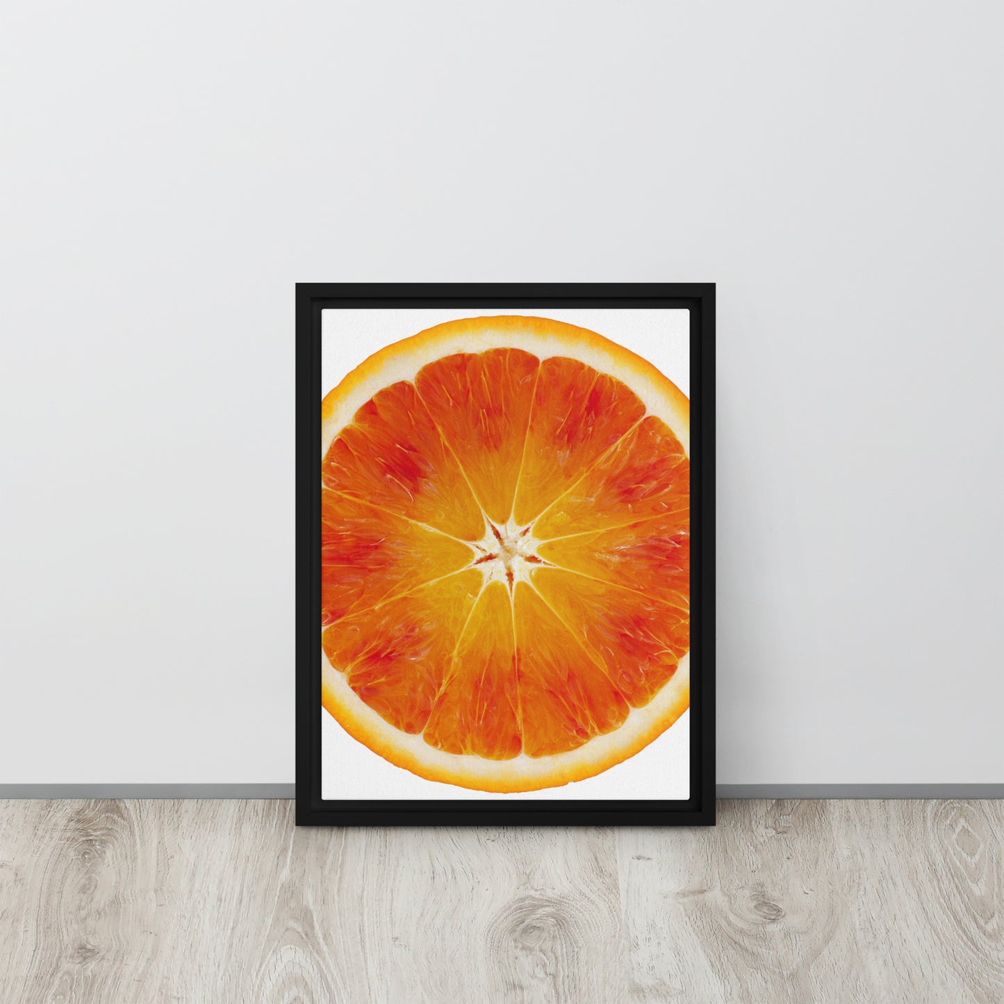 ORANGE. Framed canvas