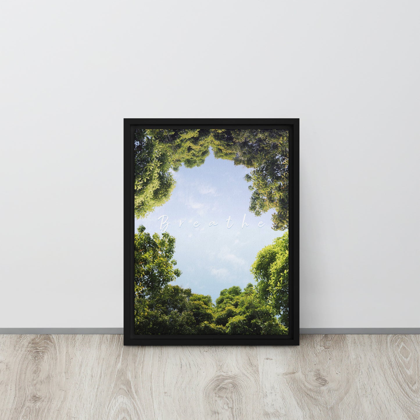 BREATHE. Framed canvas