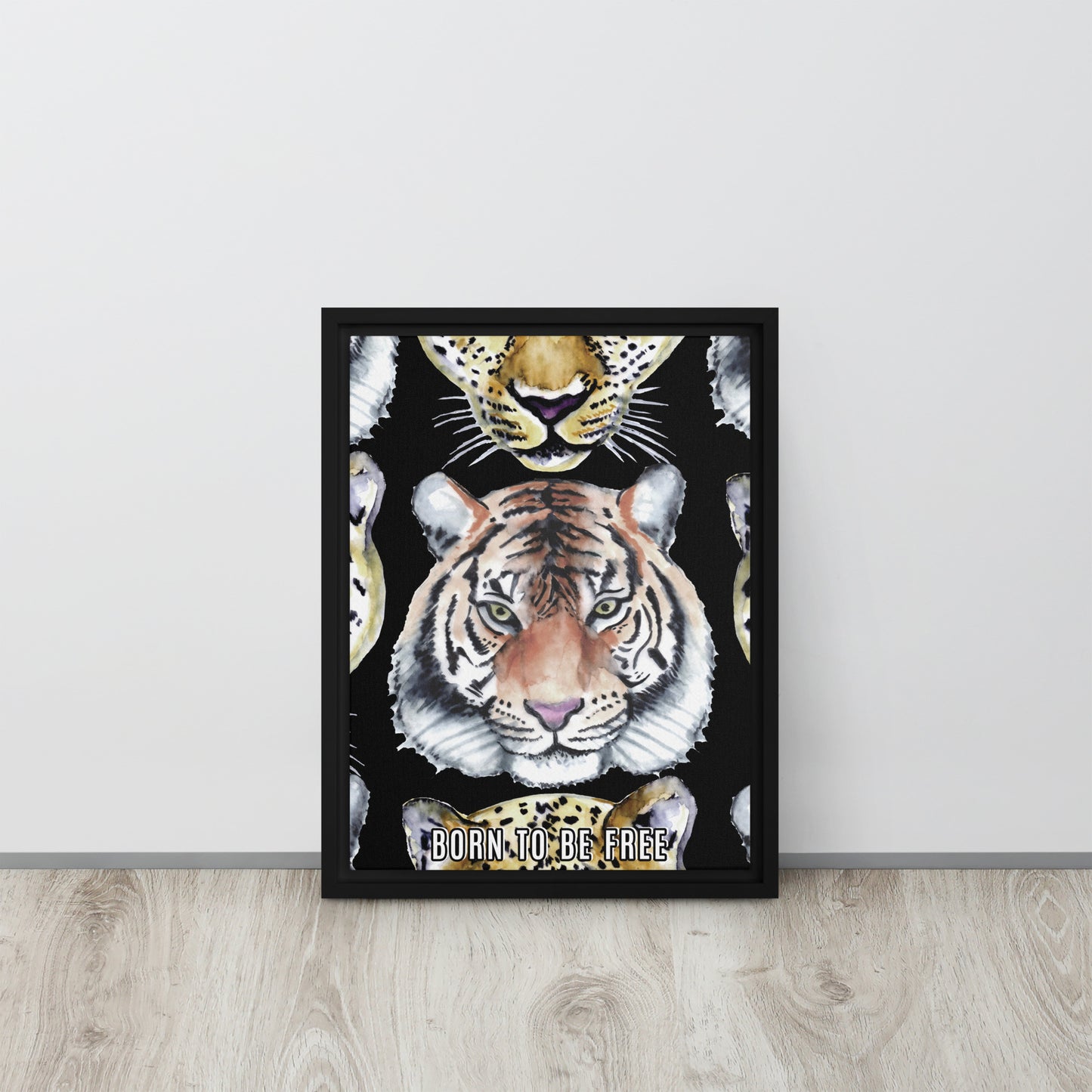 Born to be free. Framed canvas