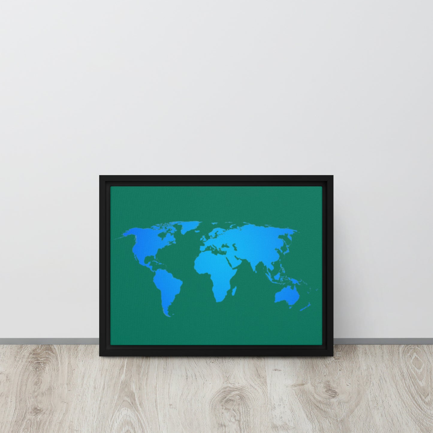 World Map, Framed canvas