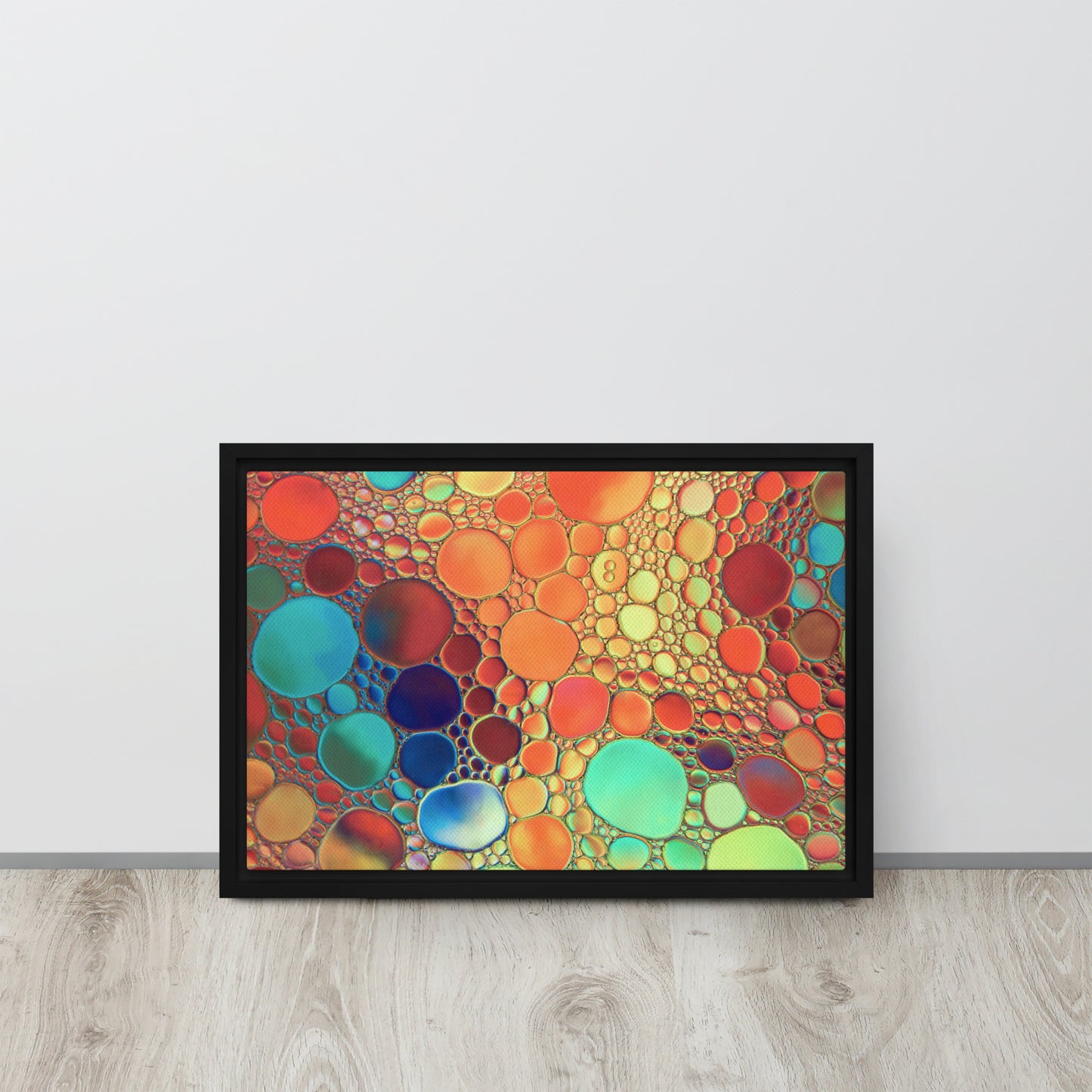 Bubbles 8. Framed canvas