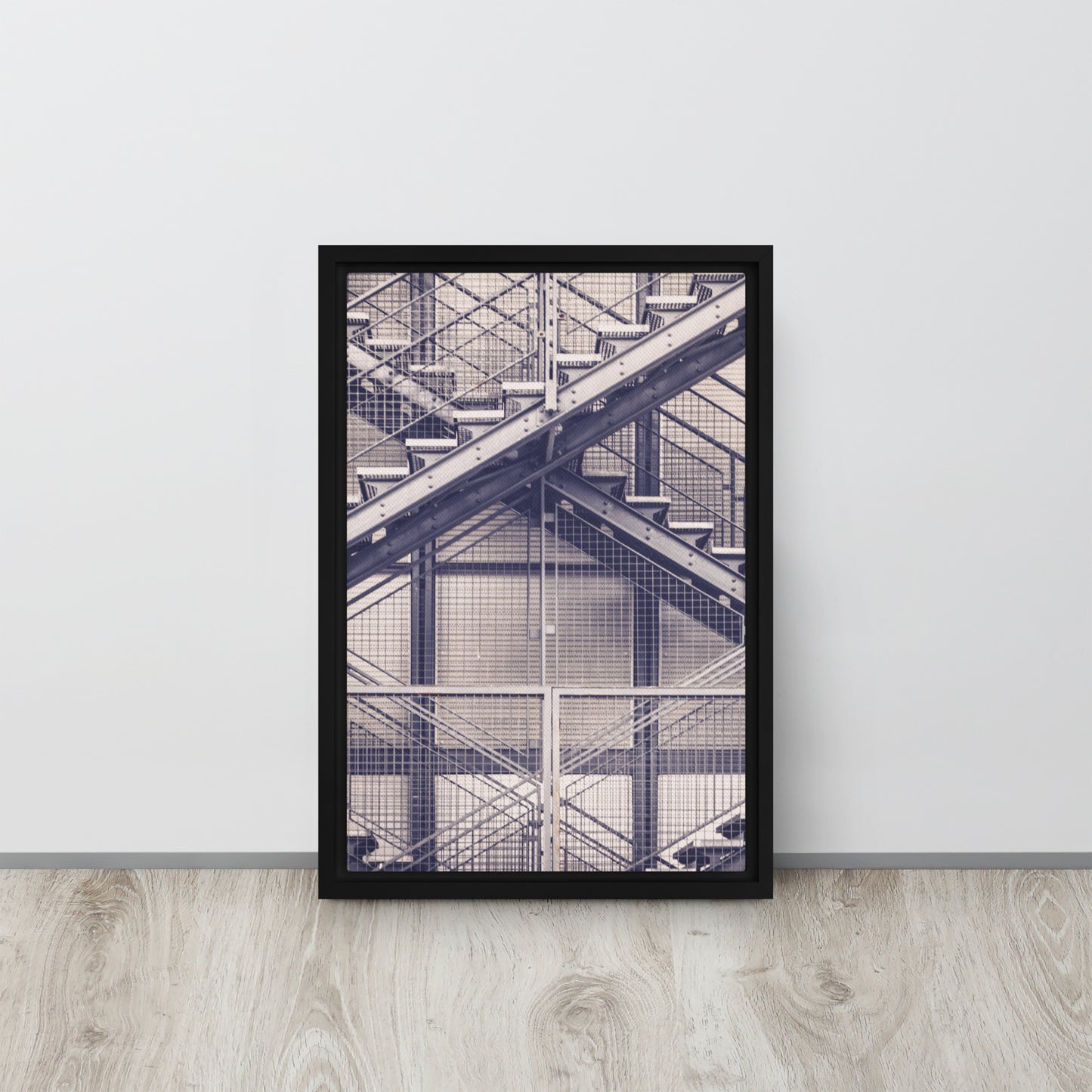 Stairs. Framed canvas