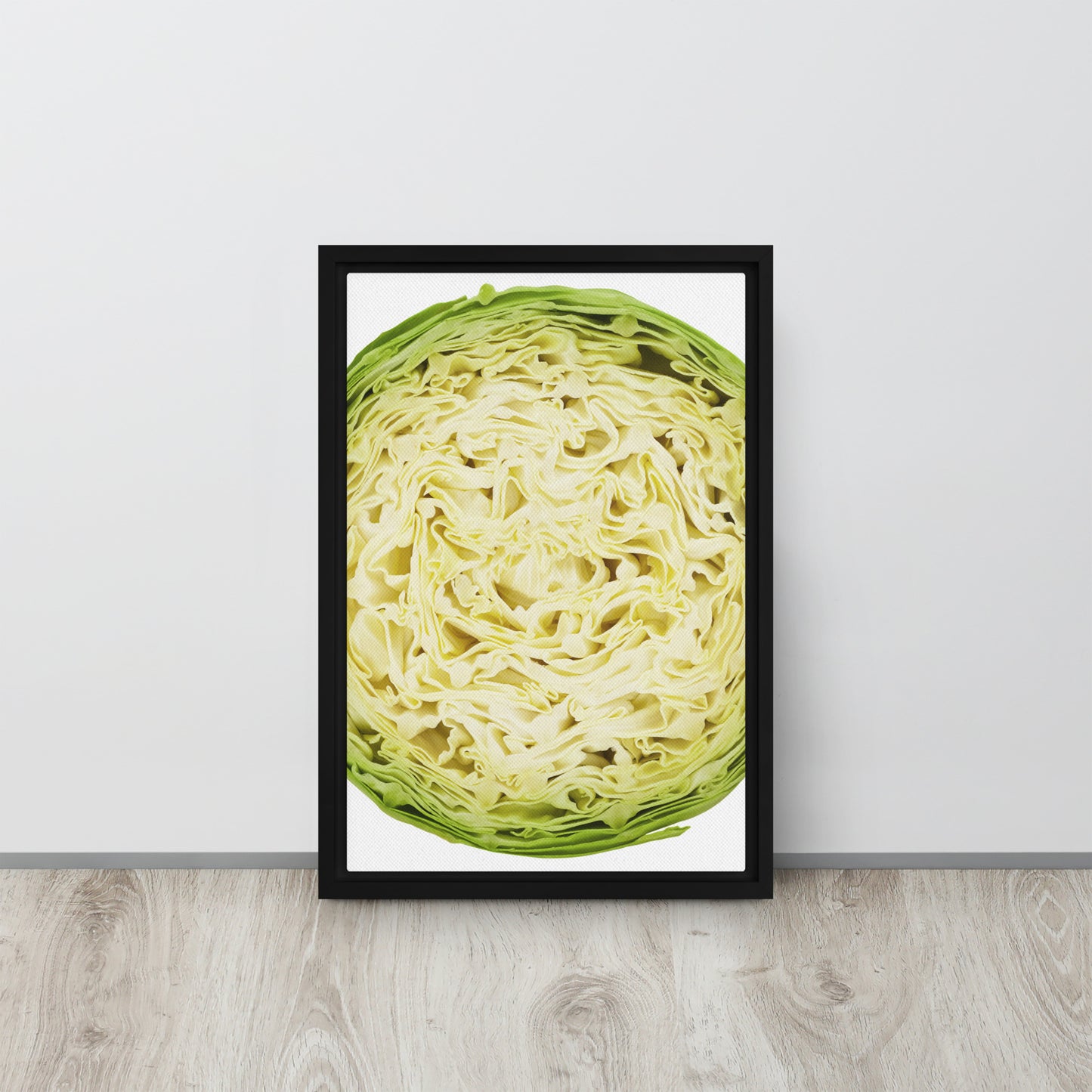 CABBAGE. Framed canvas