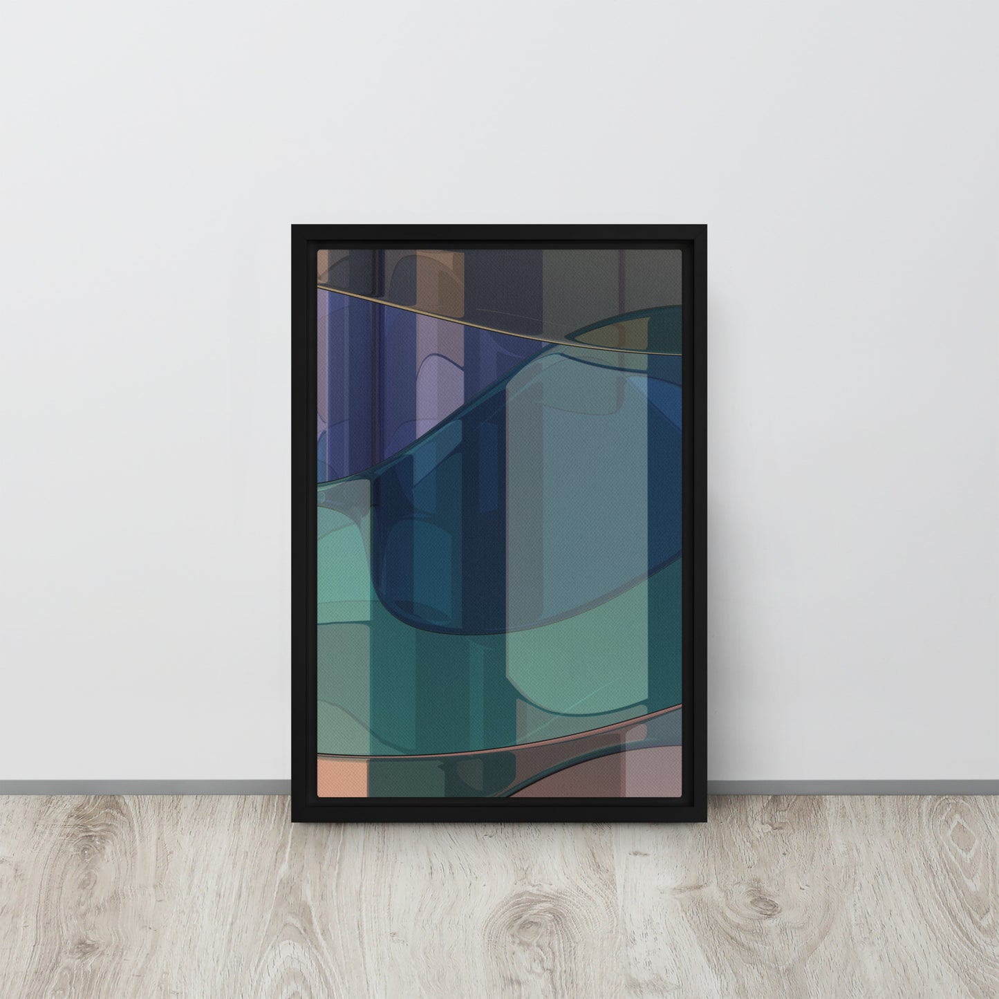 ABSTRACT. Framed canvas