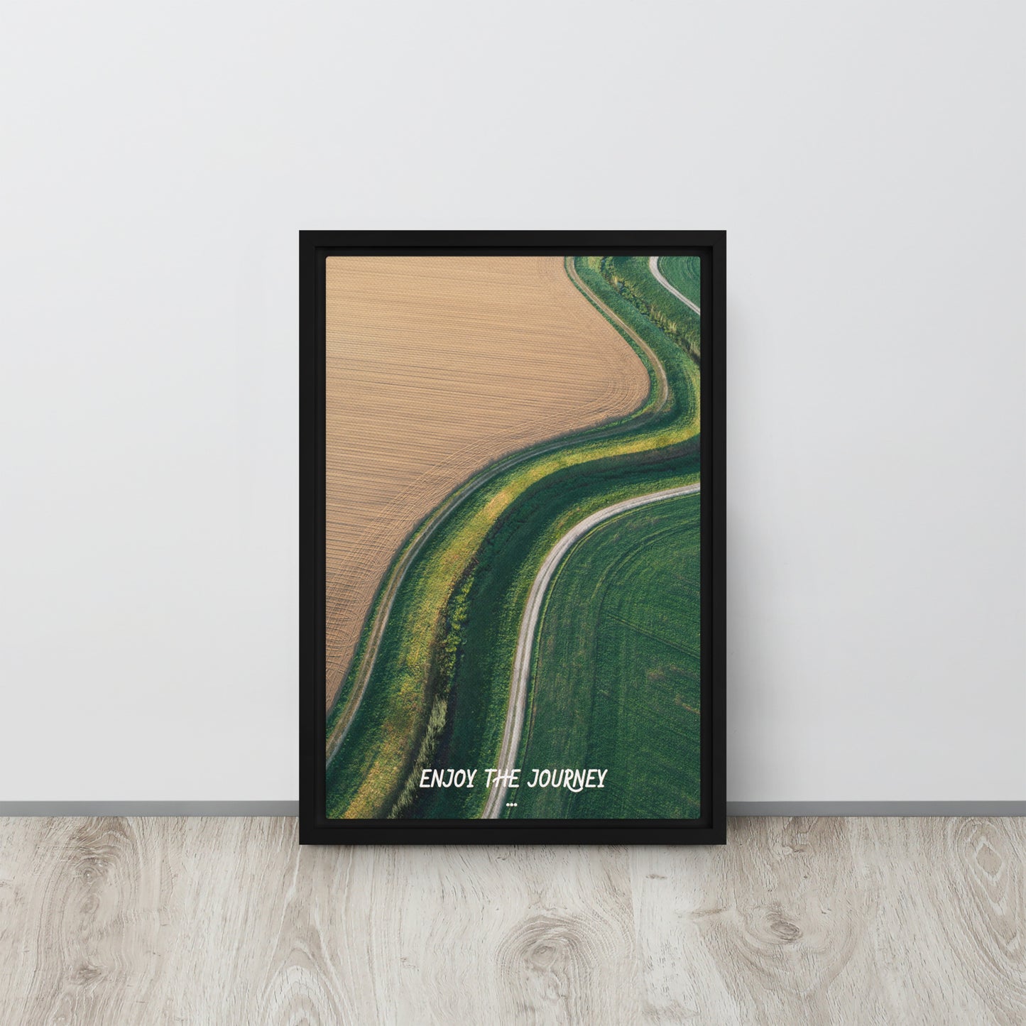 ENJOY THE JOURNEY. Framed canvas