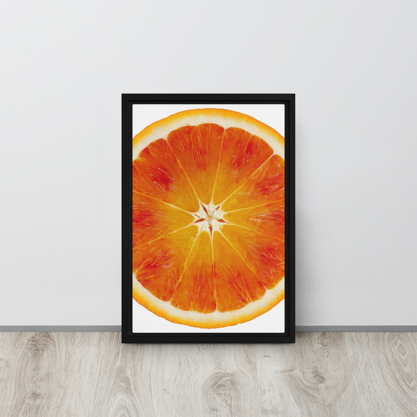 ORANGE. Framed canvas