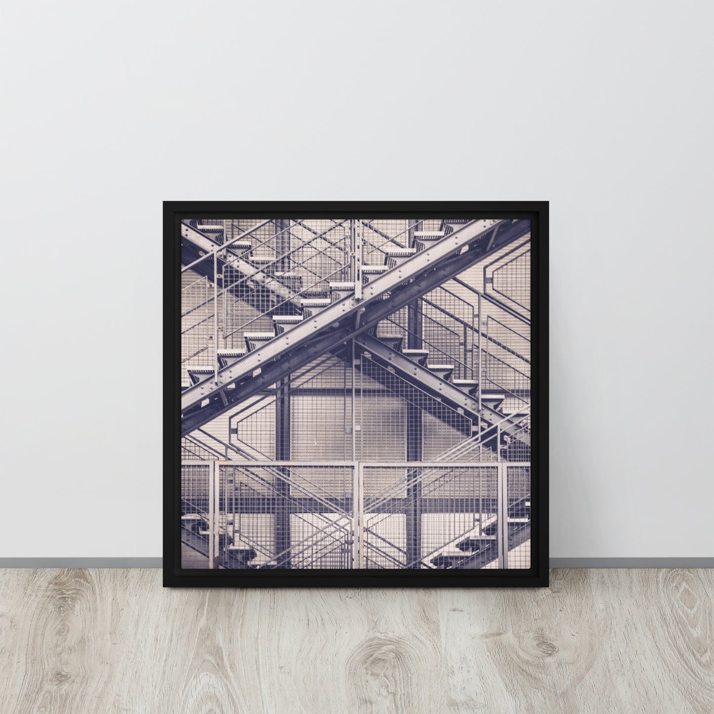 Stairs. Framed canvas