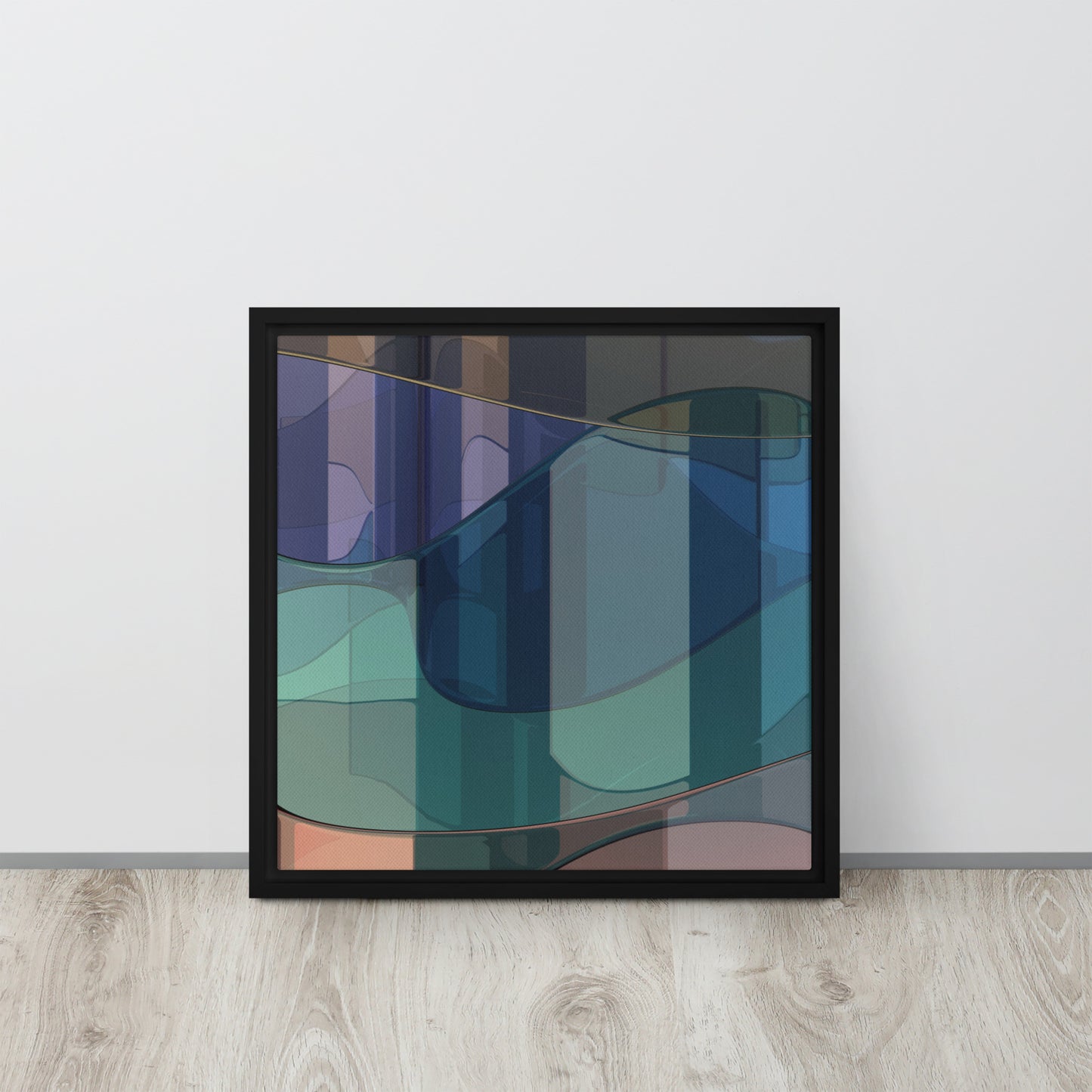 ABSTRACT. Framed canvas