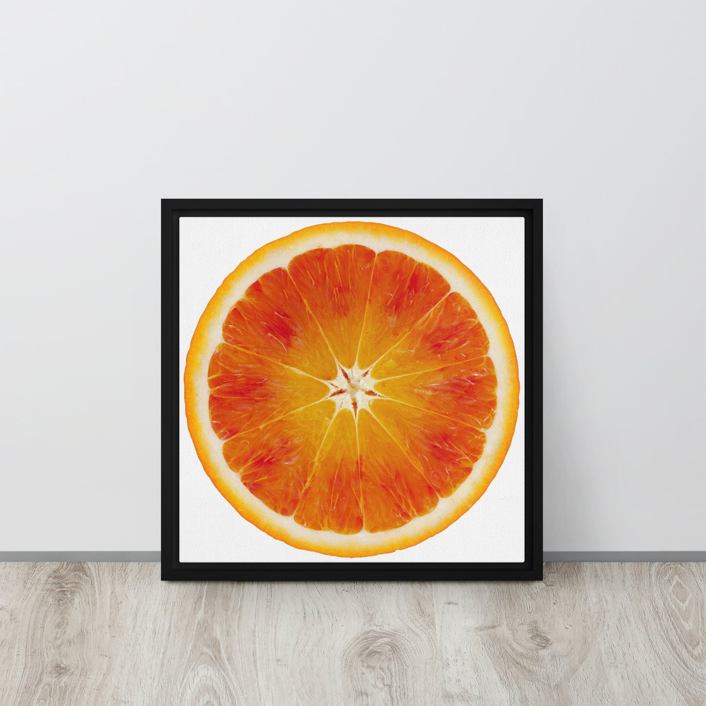 ORANGE. Framed canvas