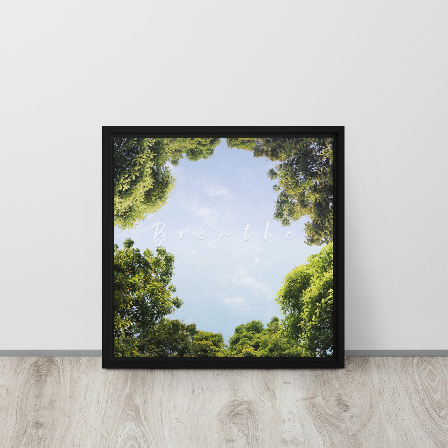 BREATHE. Framed canvas