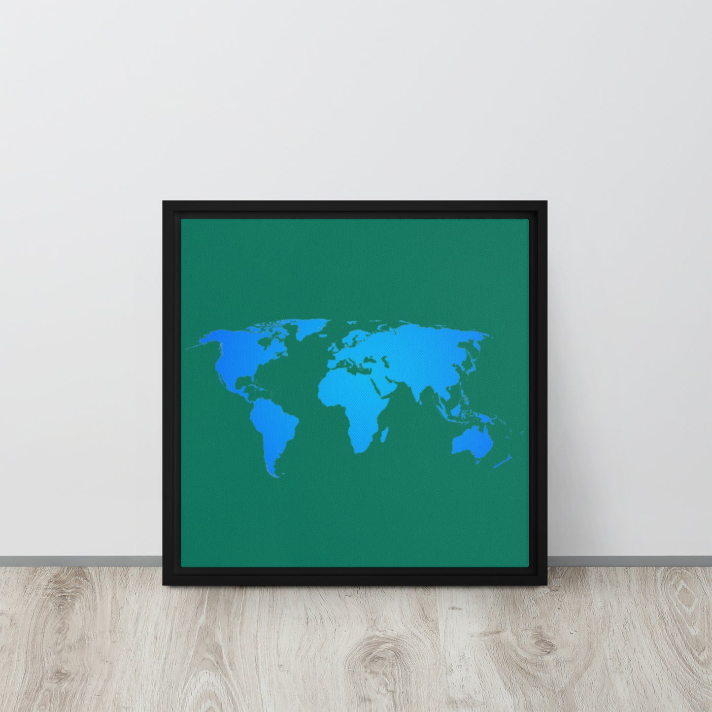 World Map, Framed canvas