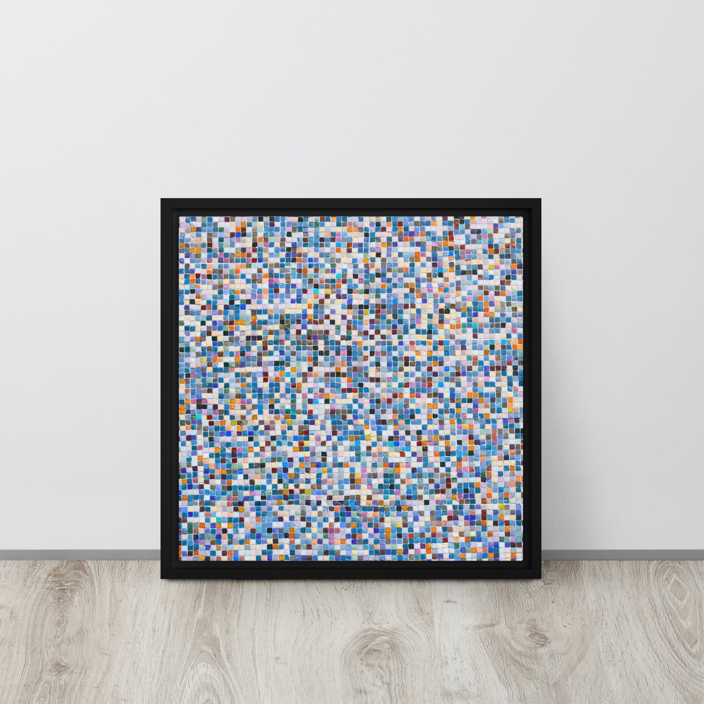 Squares. Framed canvas