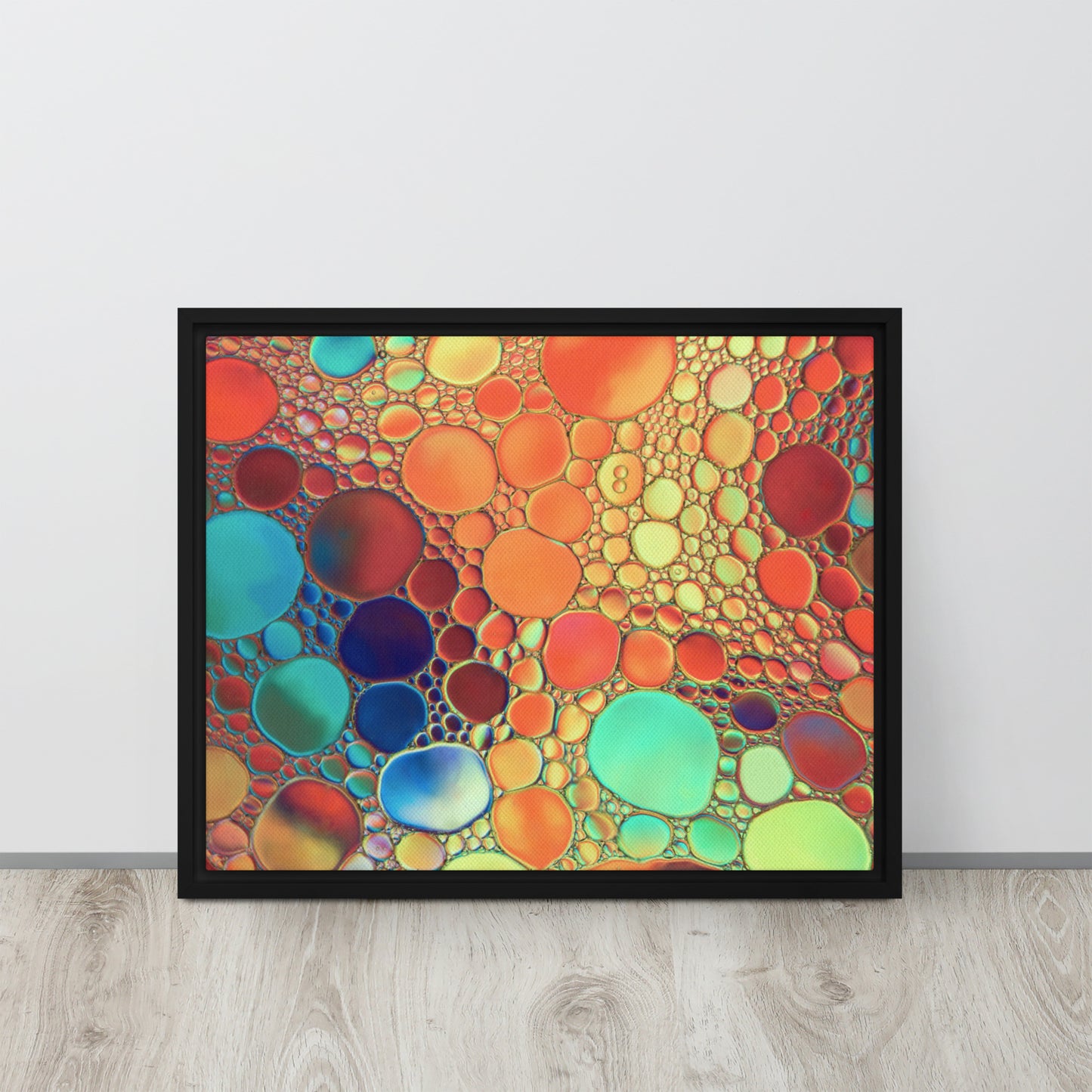 Bubbles 8. Framed canvas