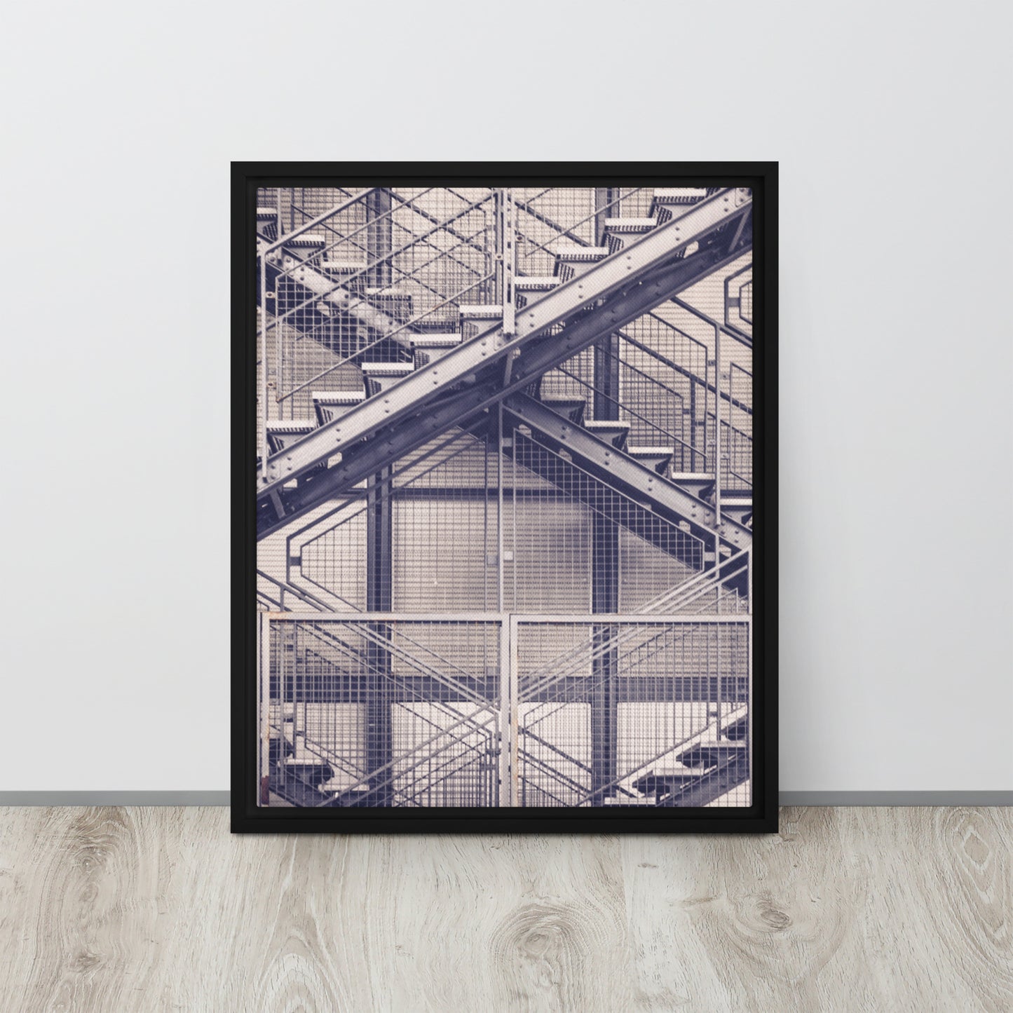 Stairs. Framed canvas