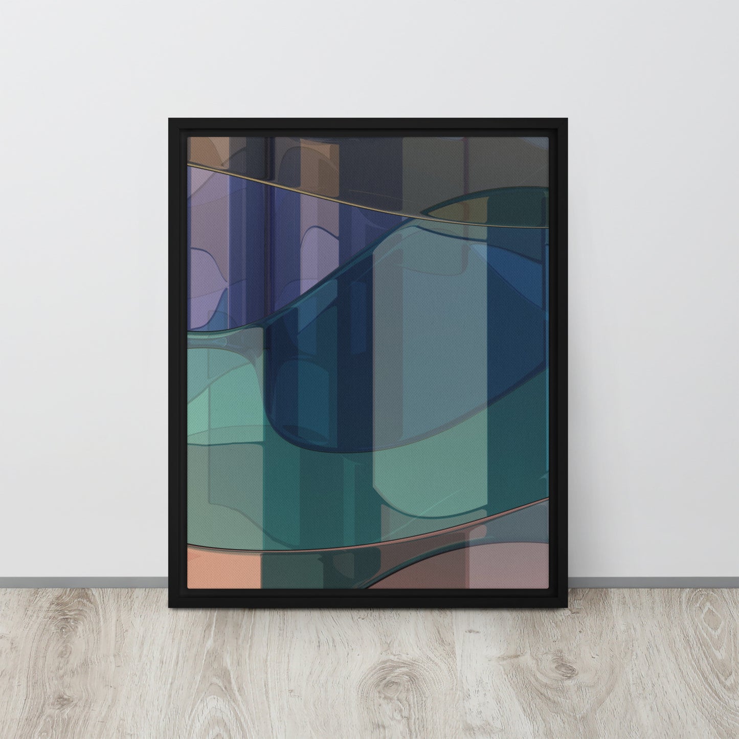 ABSTRACT. Framed canvas