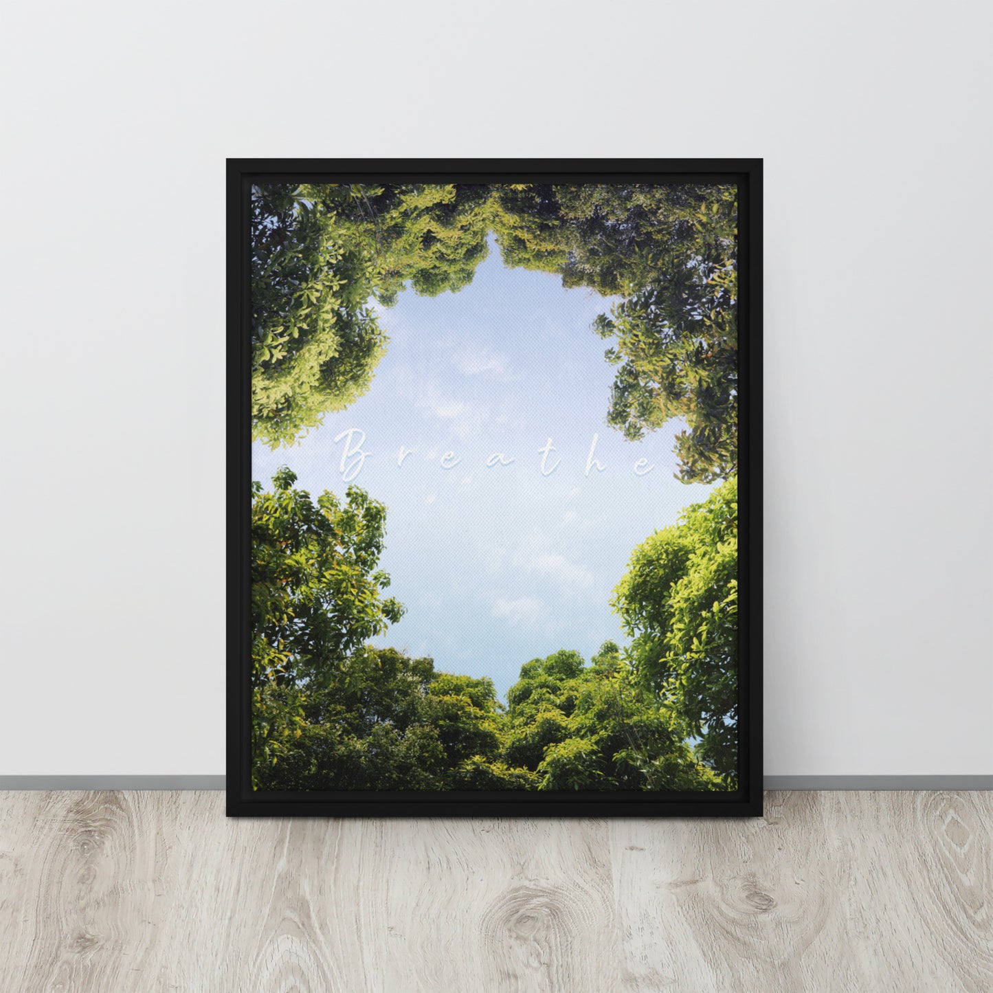 BREATHE. Framed canvas