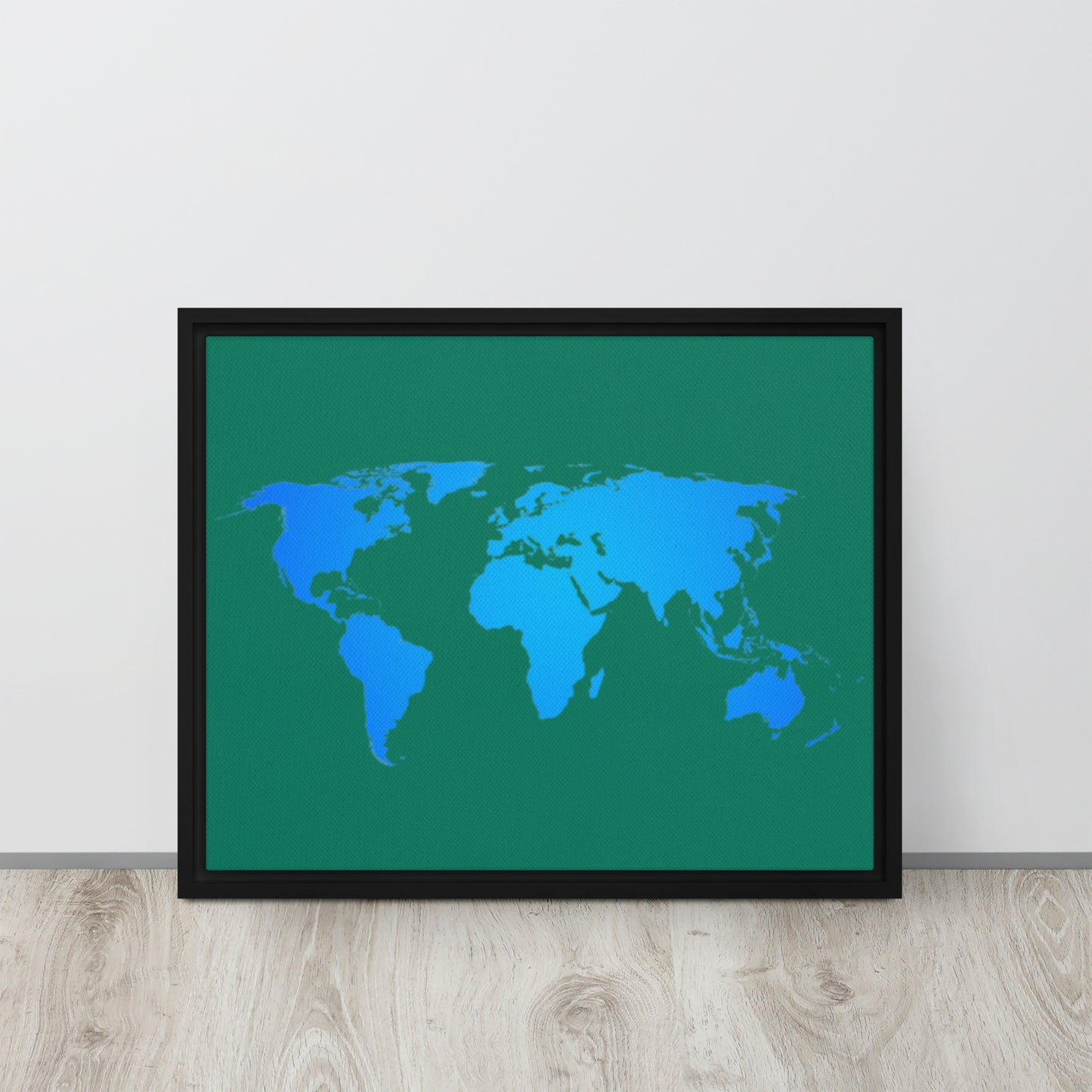 World Map, Framed canvas