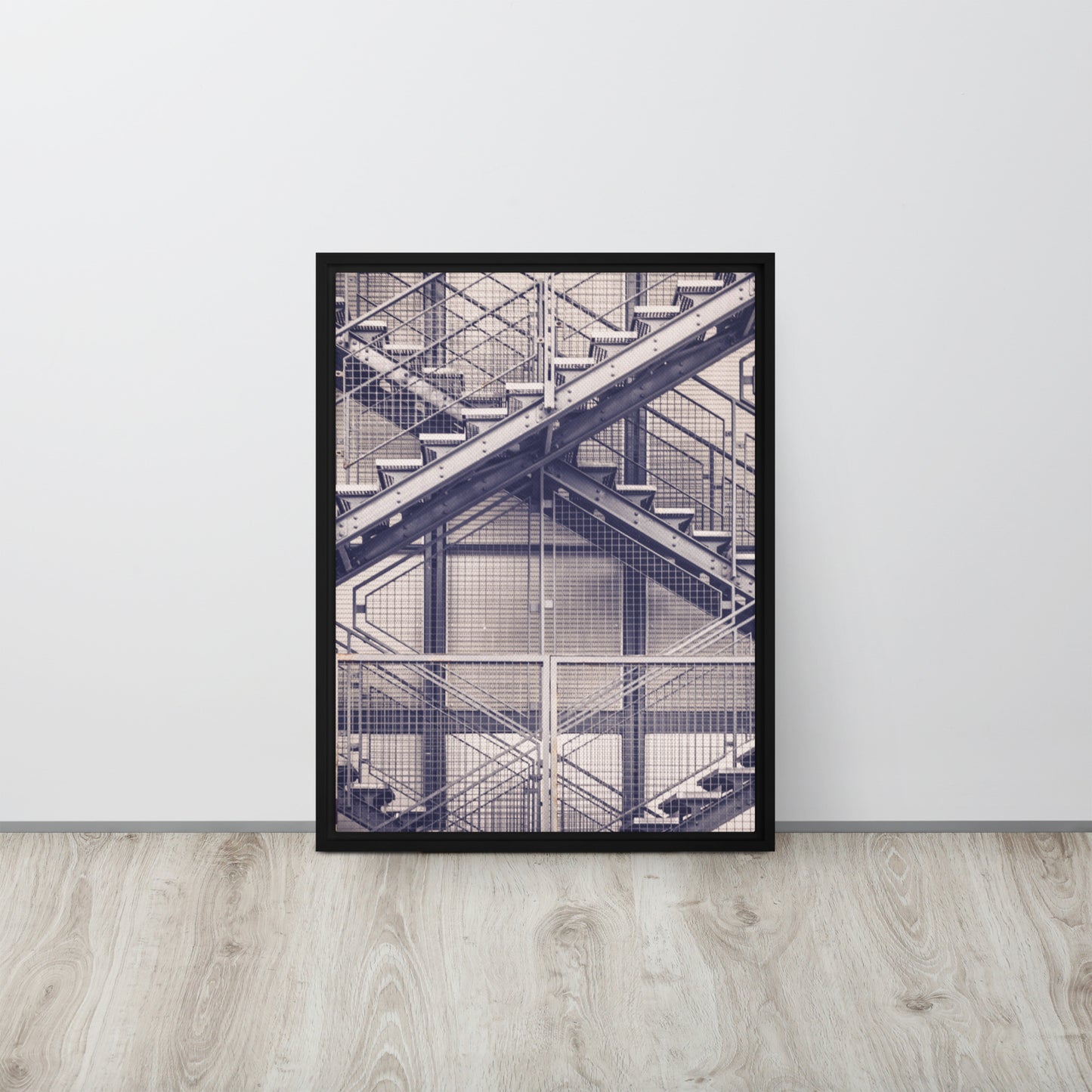 Stairs. Framed canvas