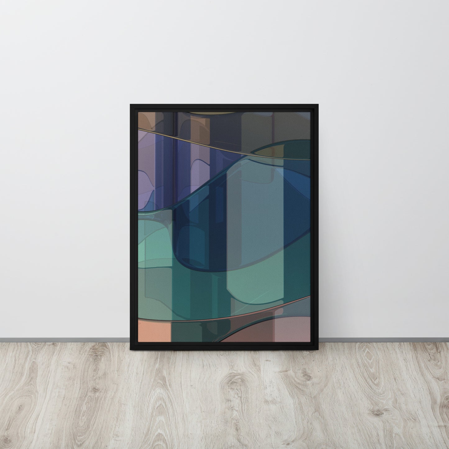 ABSTRACT. Framed canvas