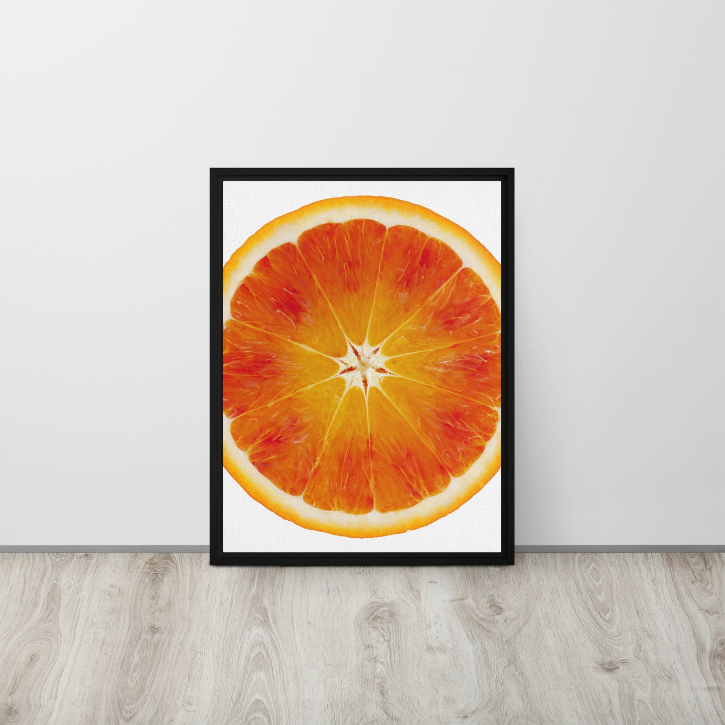 ORANGE. Framed canvas