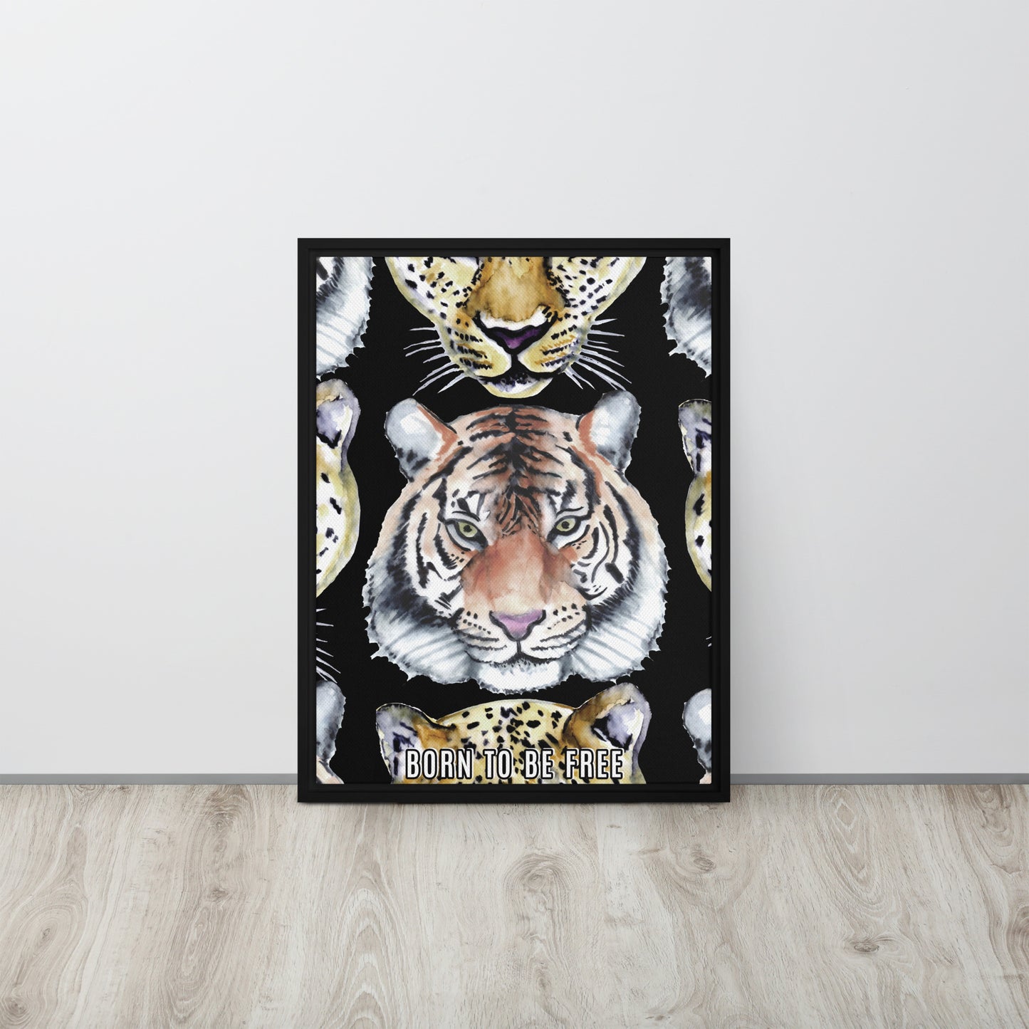 Born to be free. Framed canvas