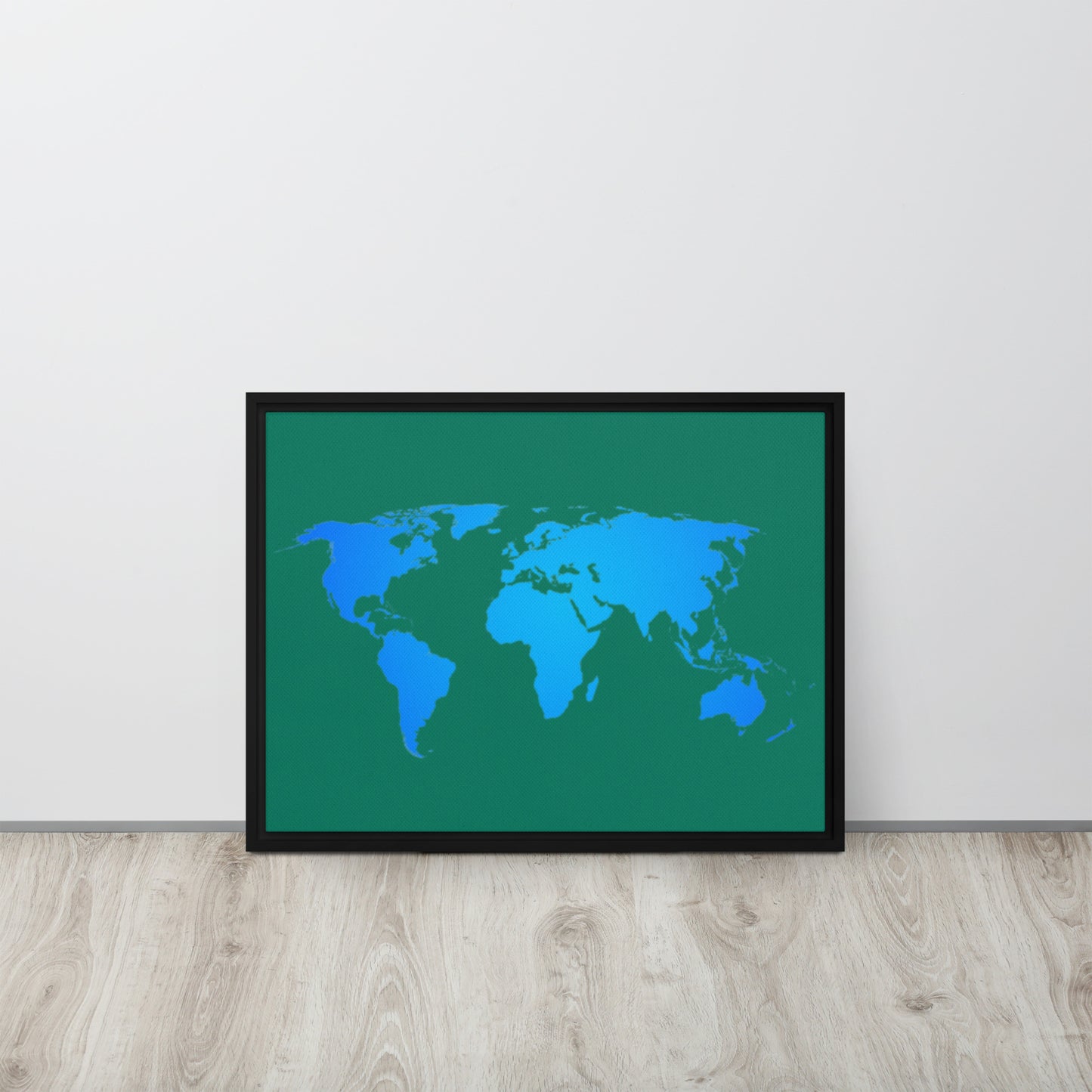 World Map, Framed canvas