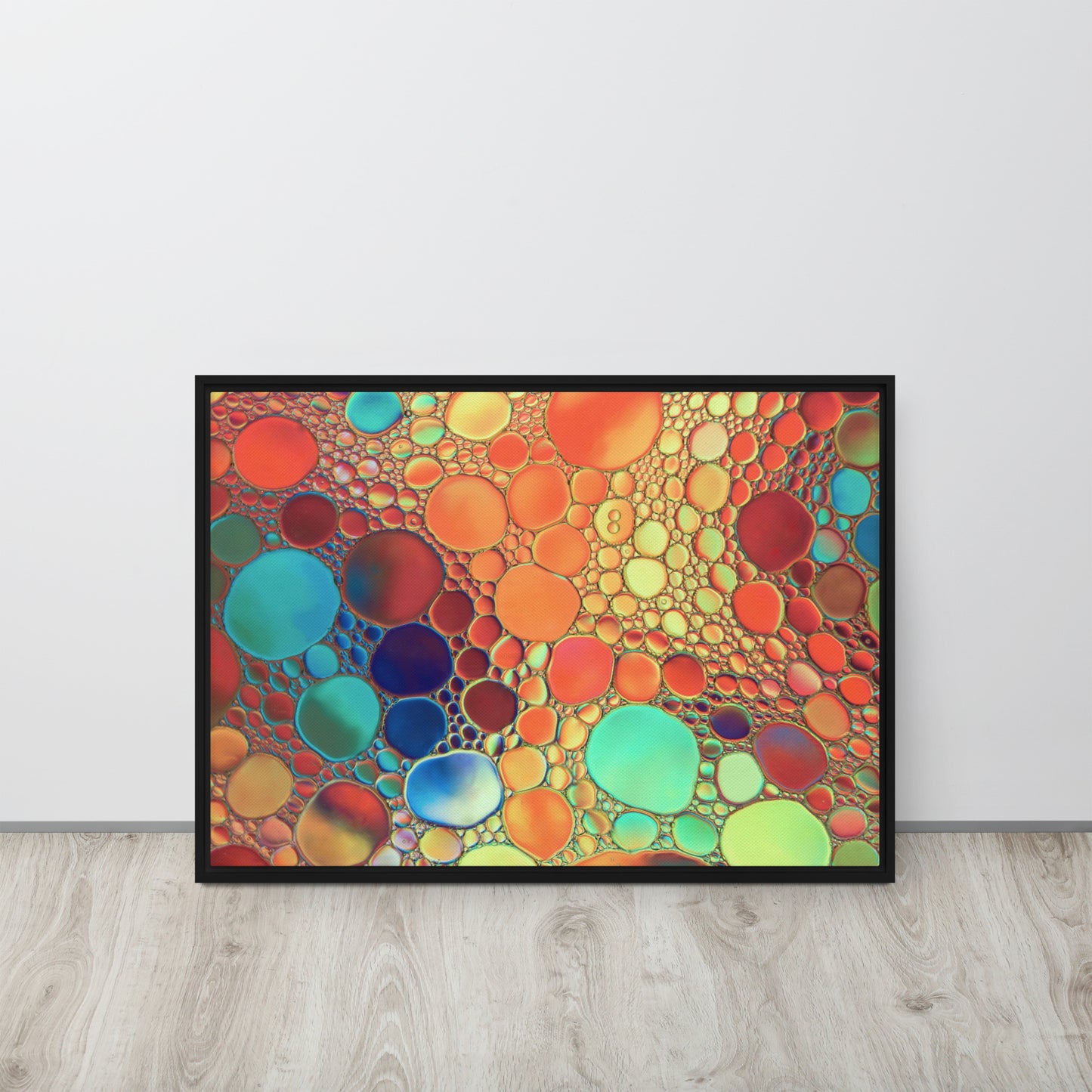 Bubbles 8. Framed canvas