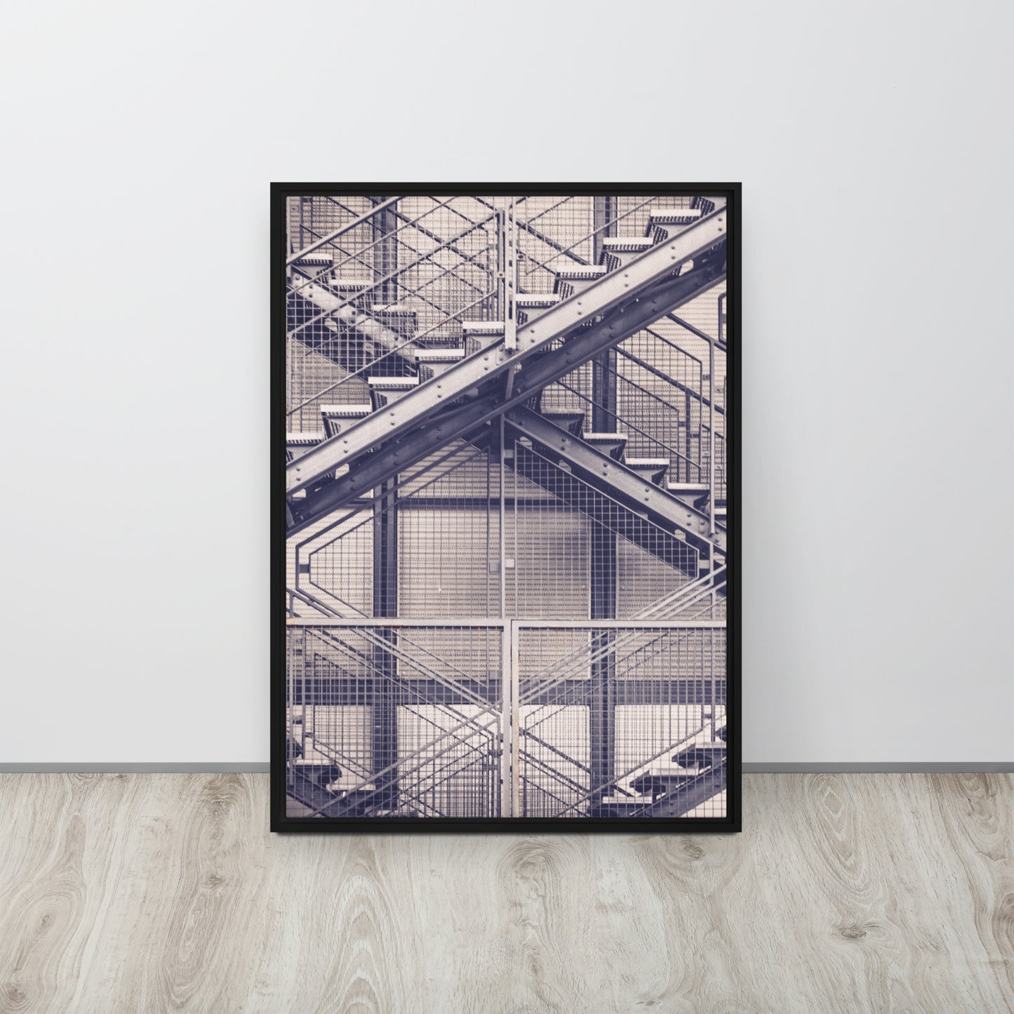 Stairs. Framed canvas