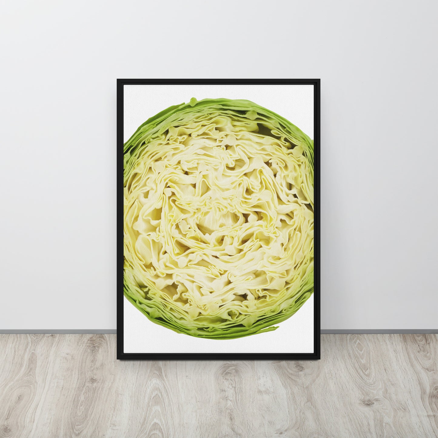 CABBAGE. Framed canvas