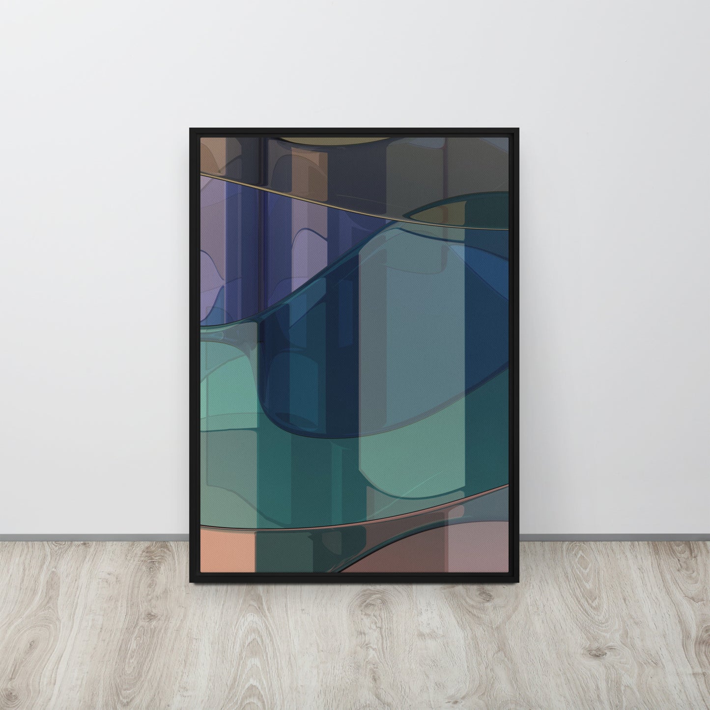 ABSTRACT. Framed canvas