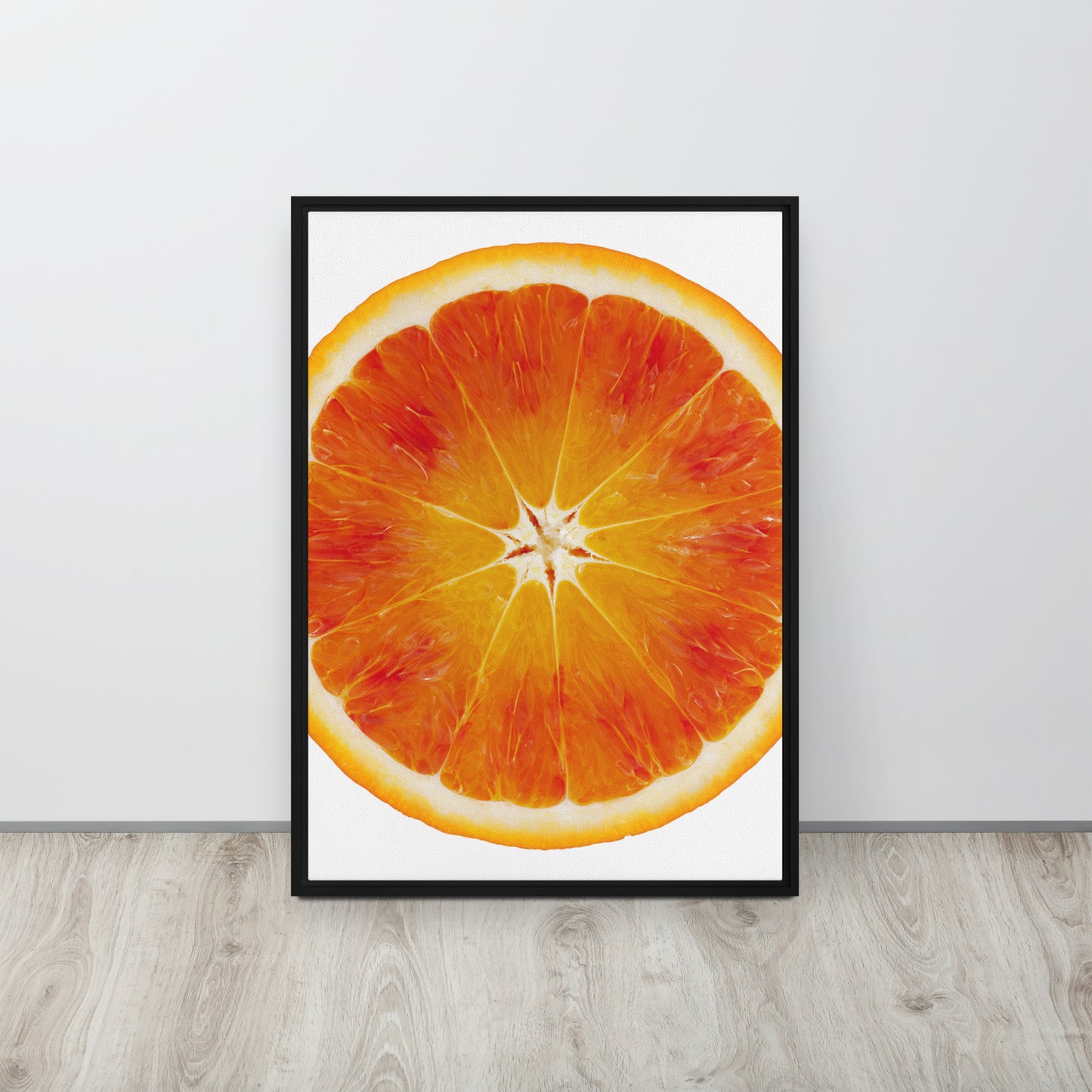 ORANGE. Framed canvas