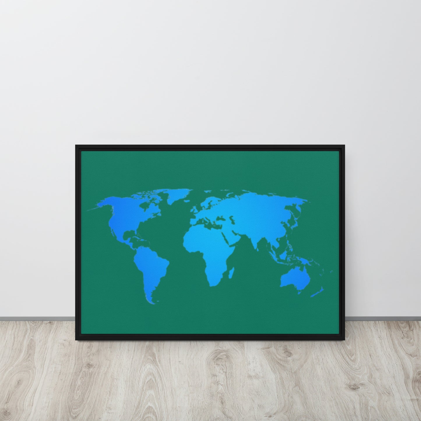 World Map, Framed canvas